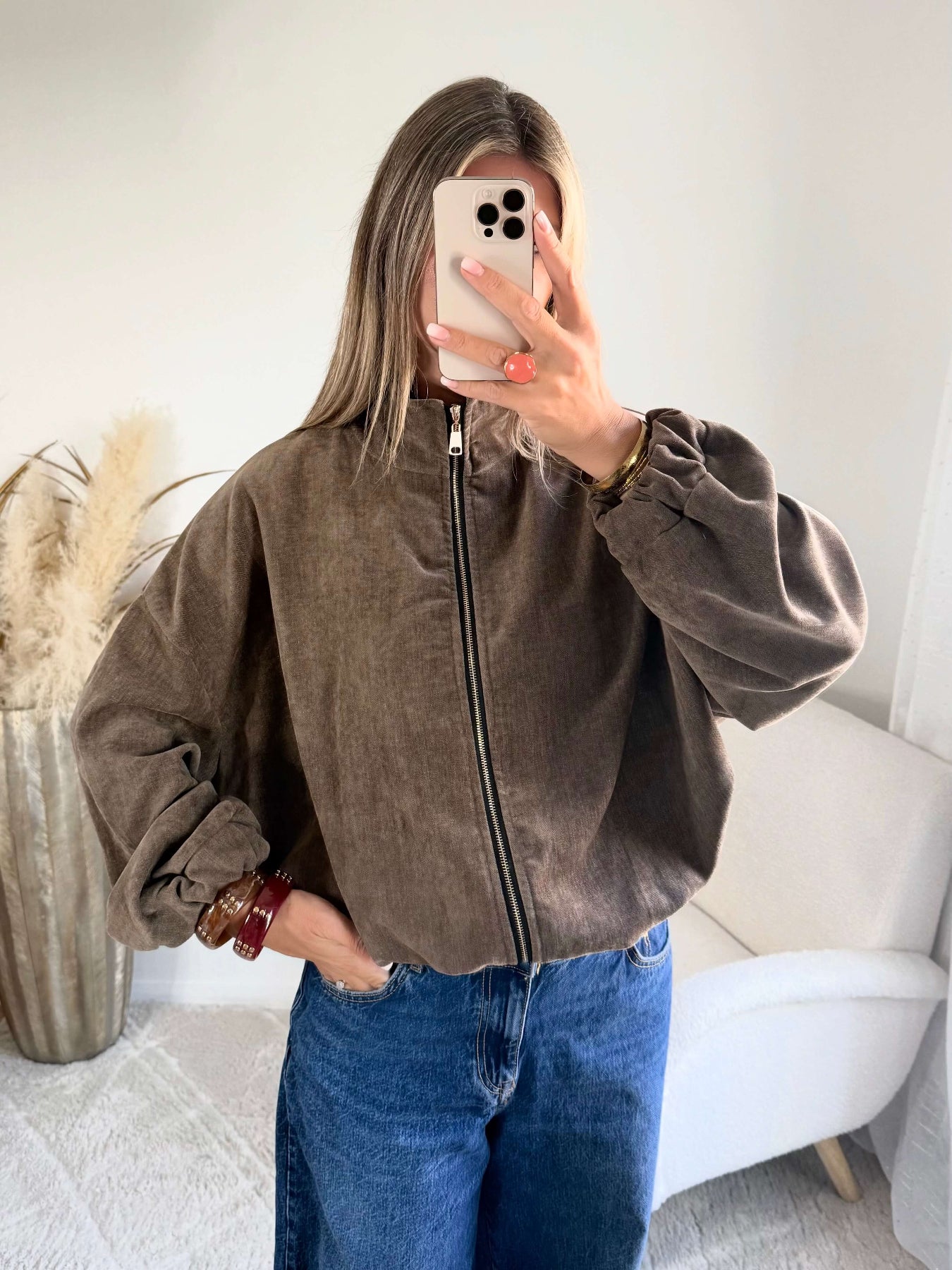 Blouson marron clair - Tao