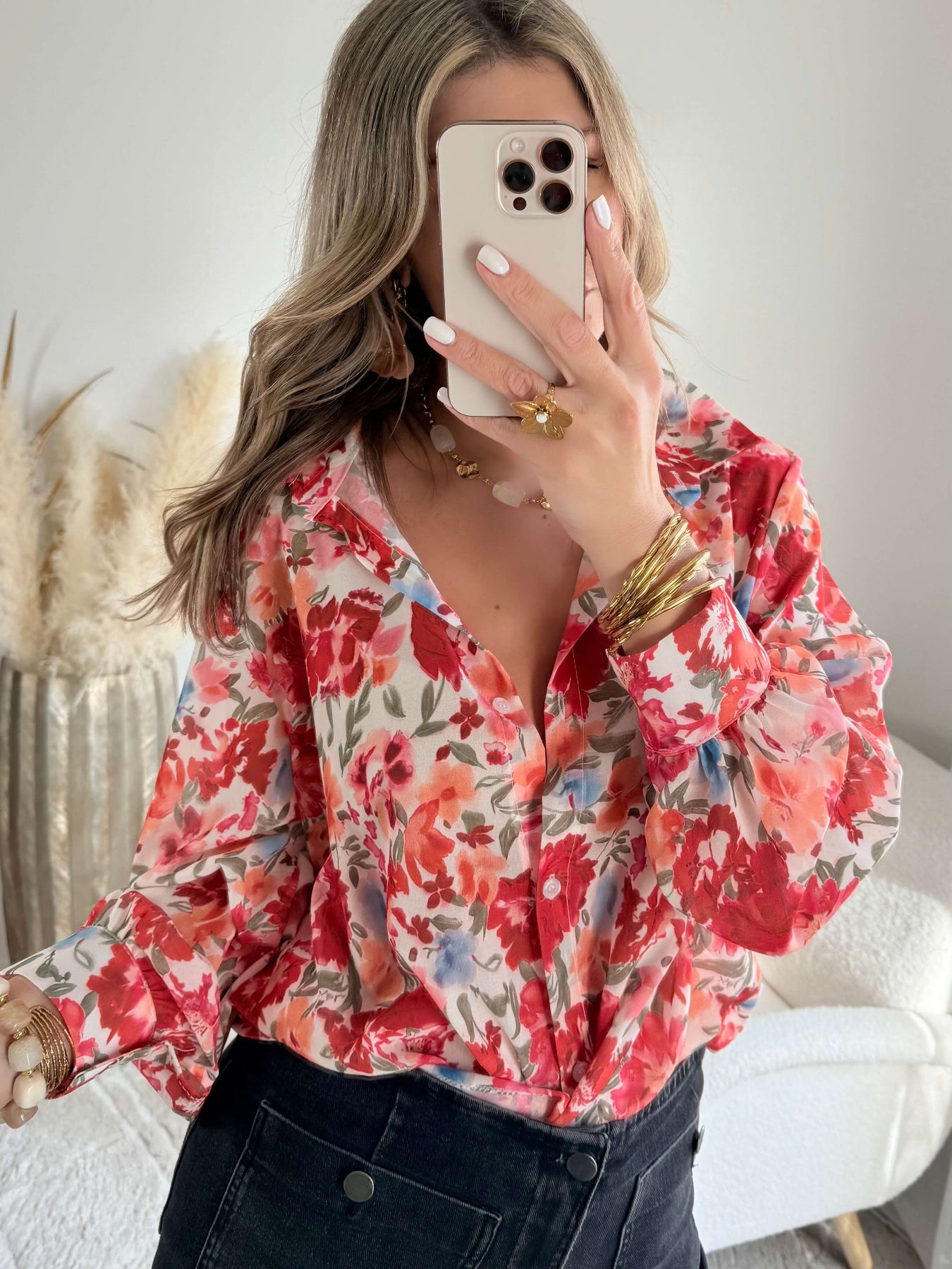 Chemise ample fleurie femme Easy Dressing