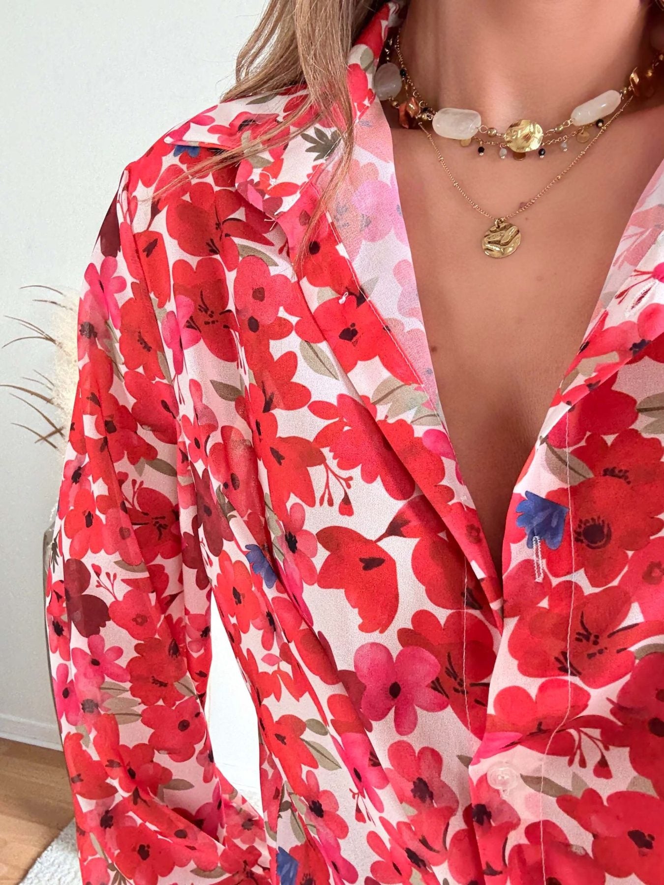 Chemise ample imprimée fleurs -Flora