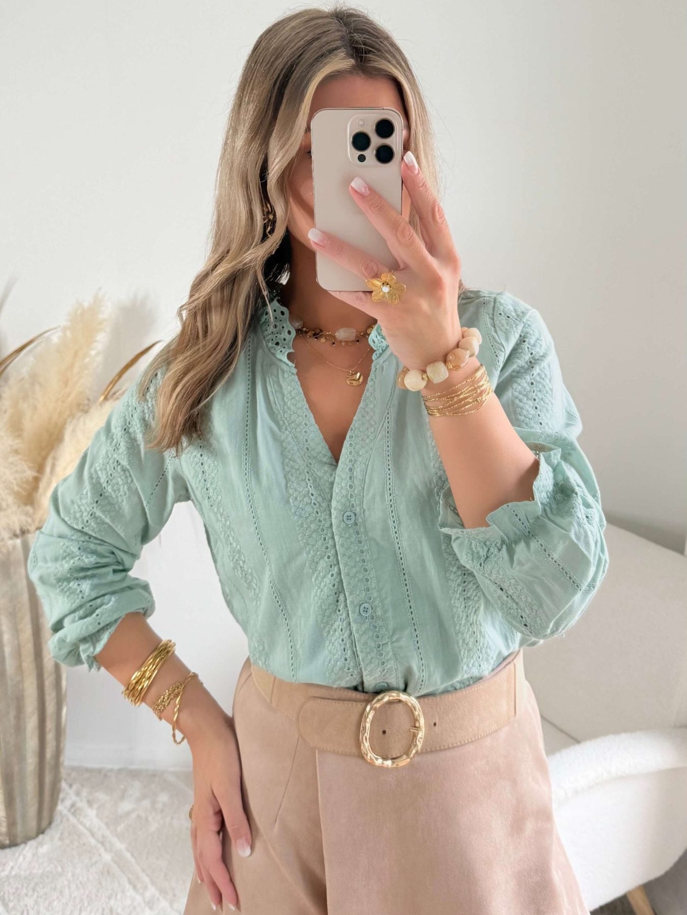 Chemisier vert d'eau - Lioré