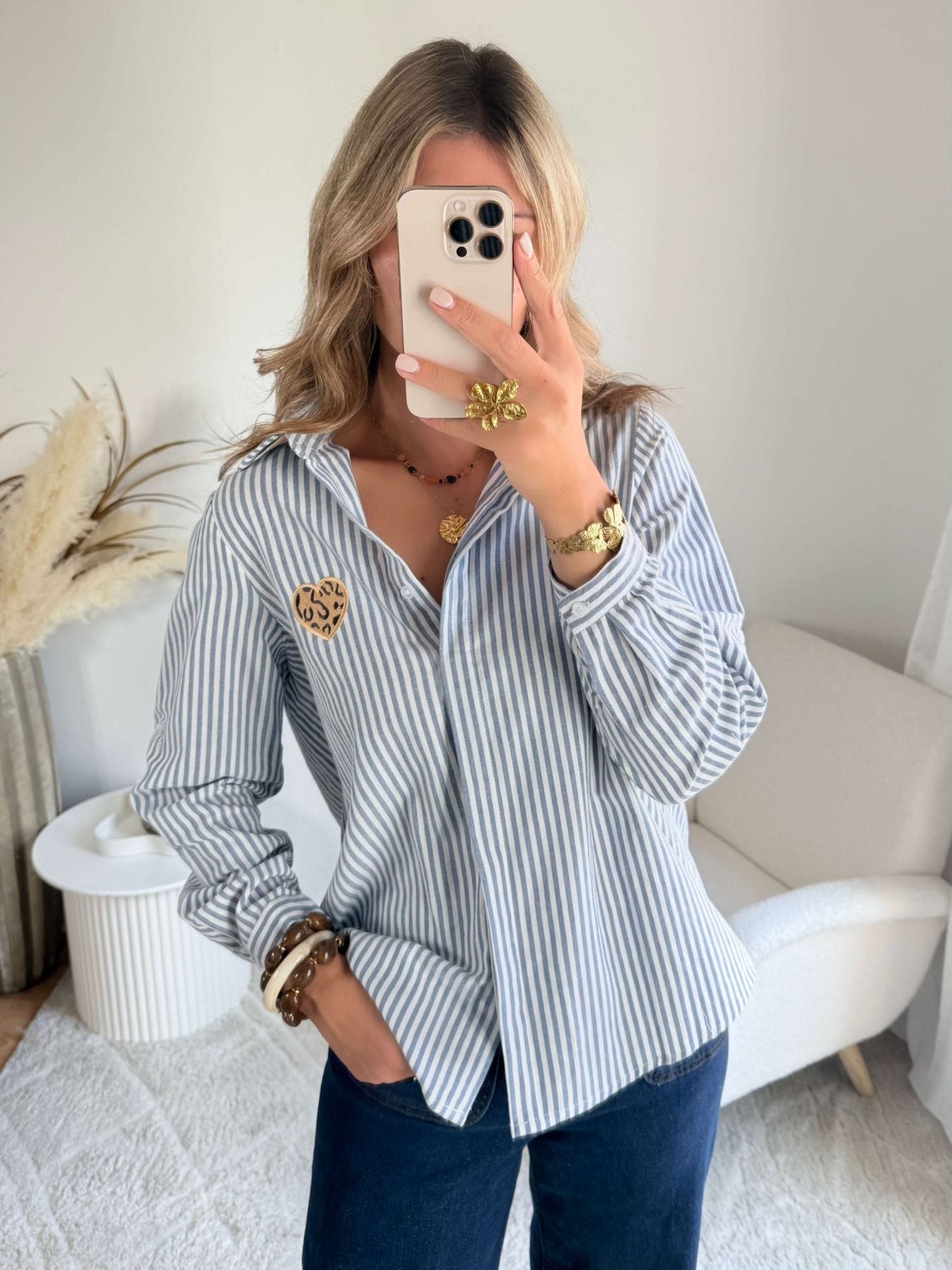 Chemise rayée bleue - Fily