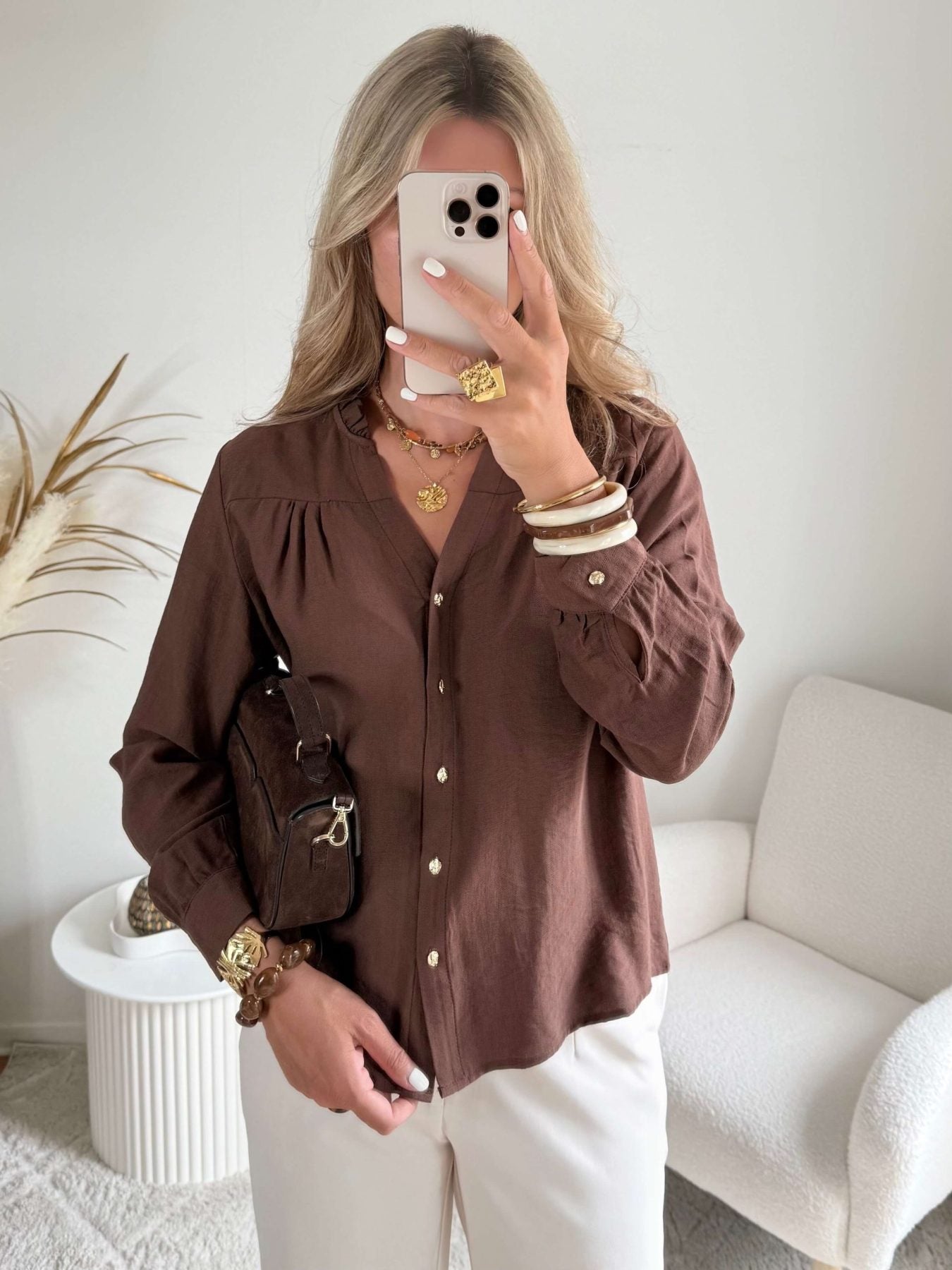 Chemisier marron - Gilda