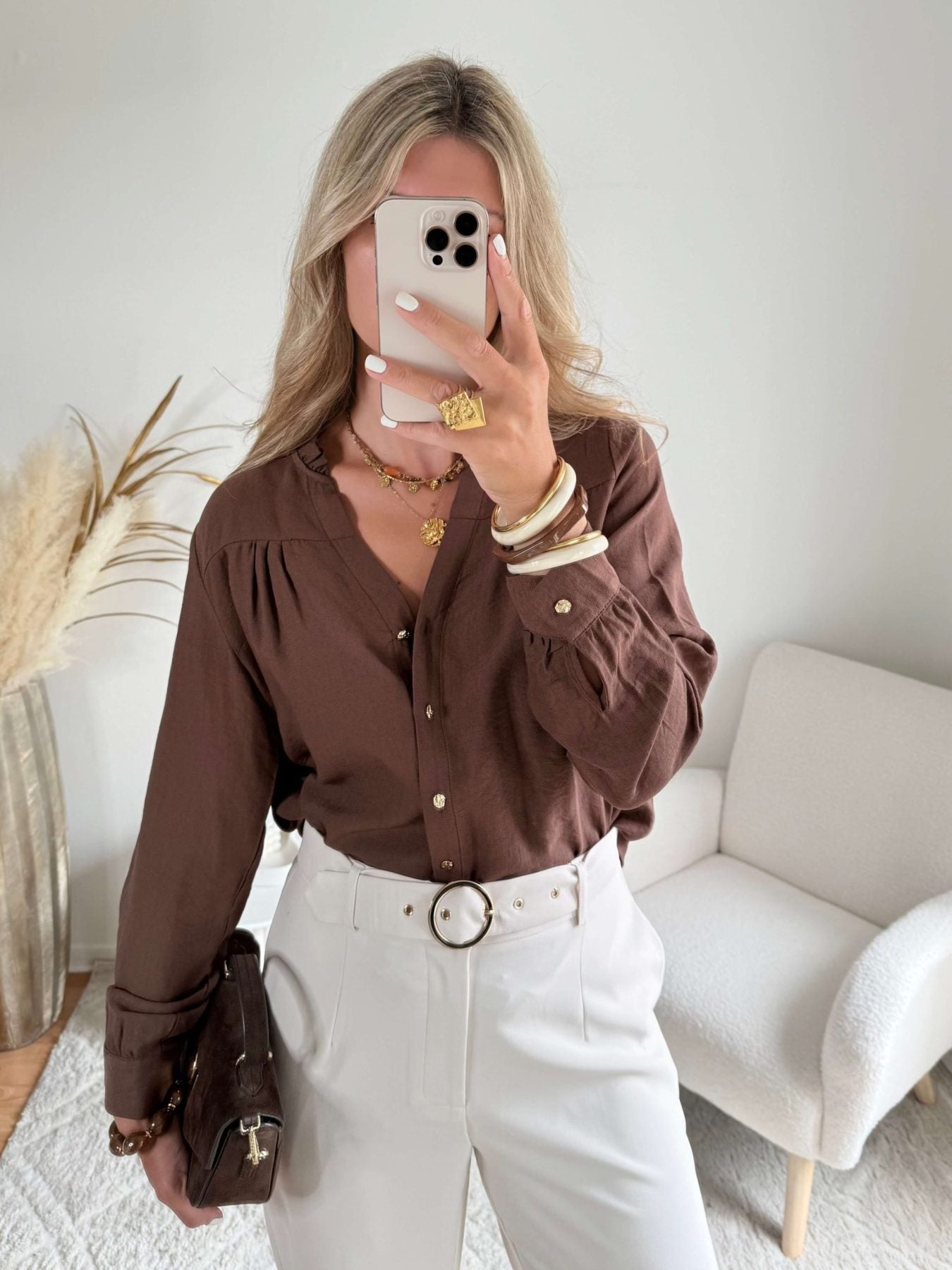 Chemisier marron - Gilda