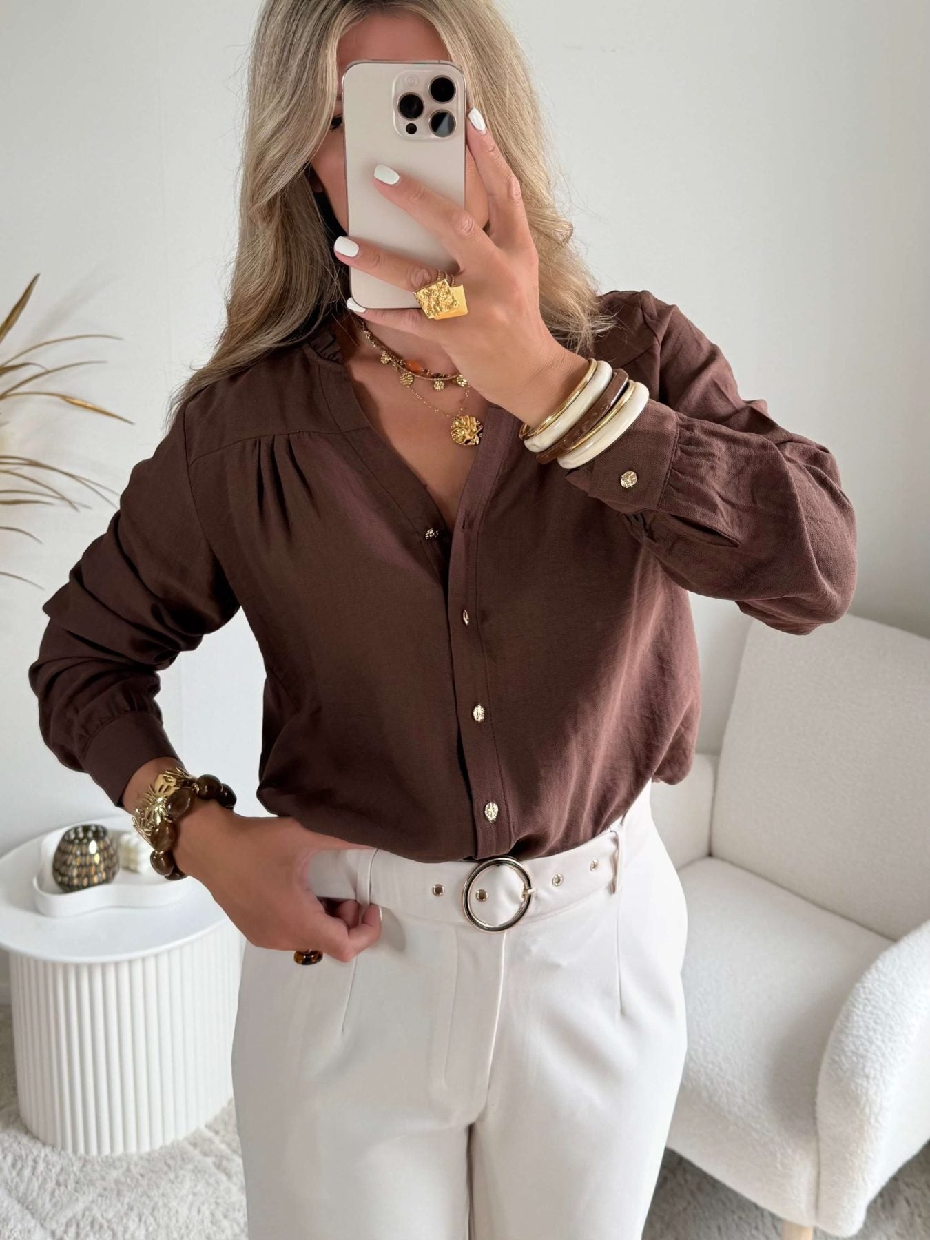 Chemisier marron - Gilda