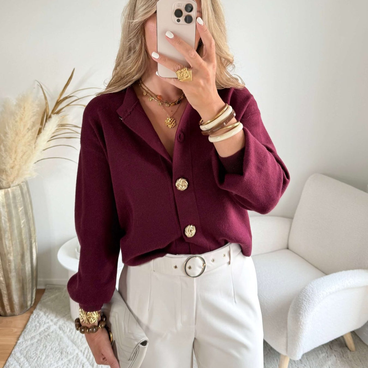 Gilet bordeaux - YANA