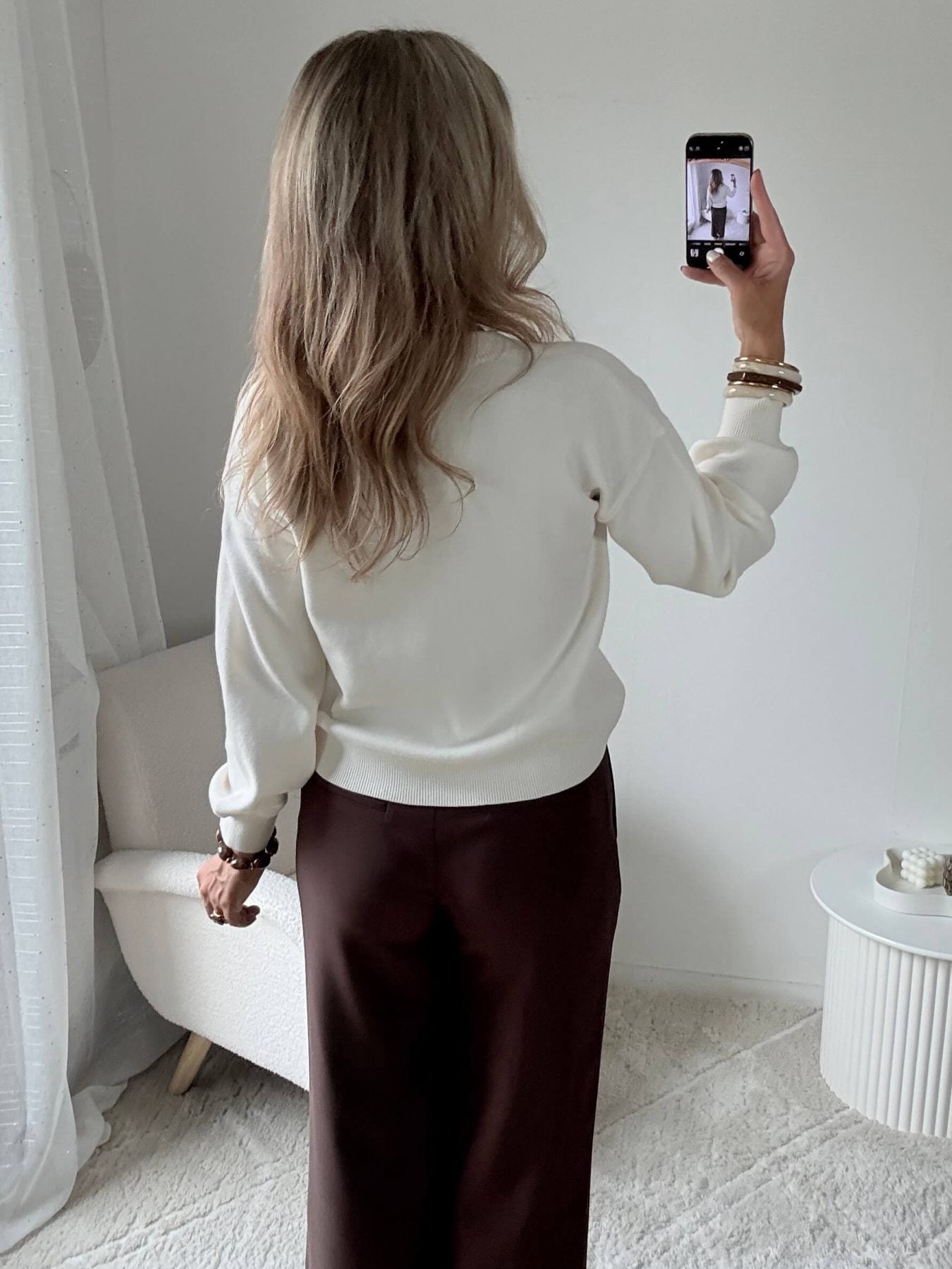 Gilet écru boutons dorés - Nori