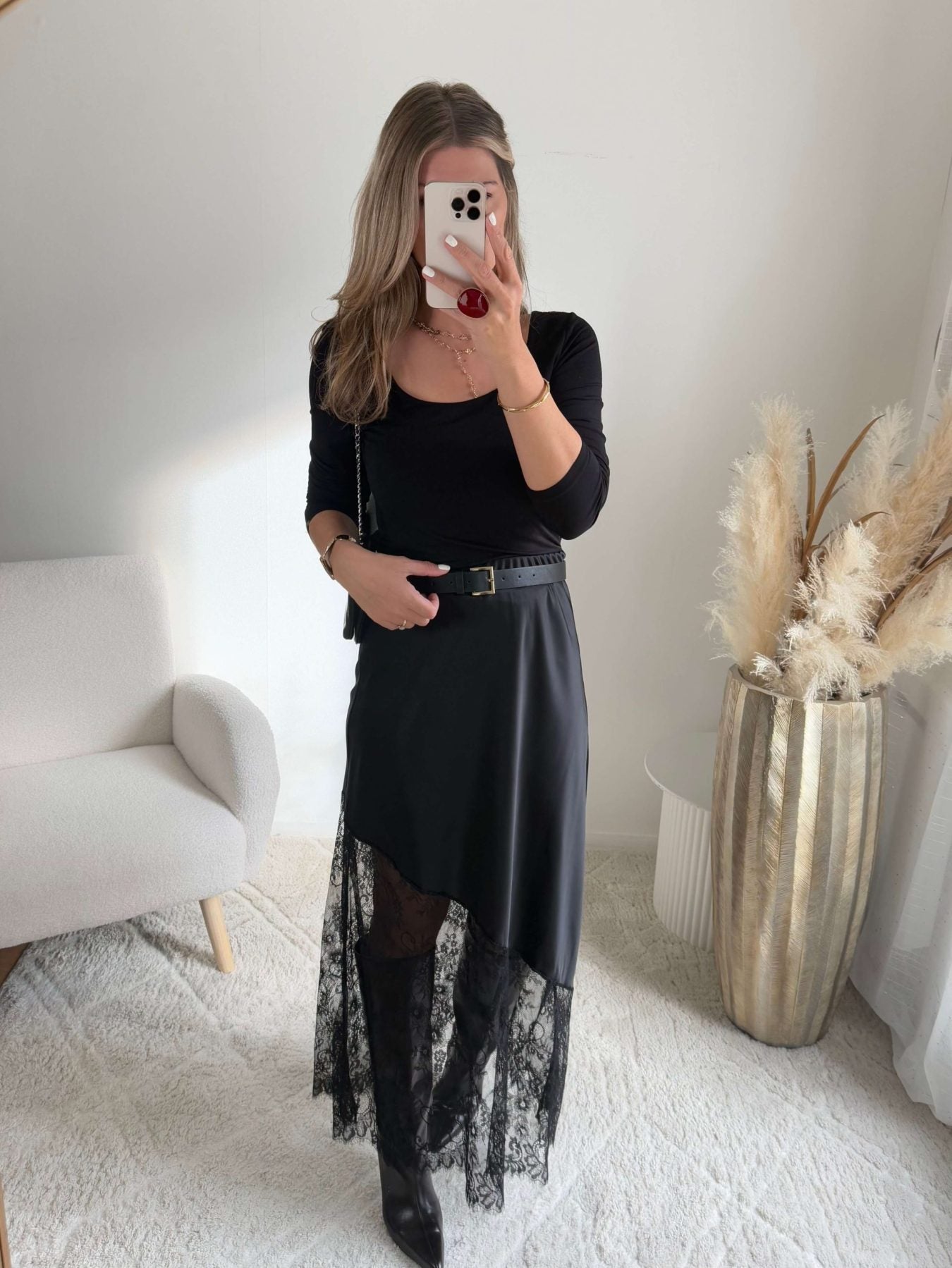 Jupe longue dentelle - Alison