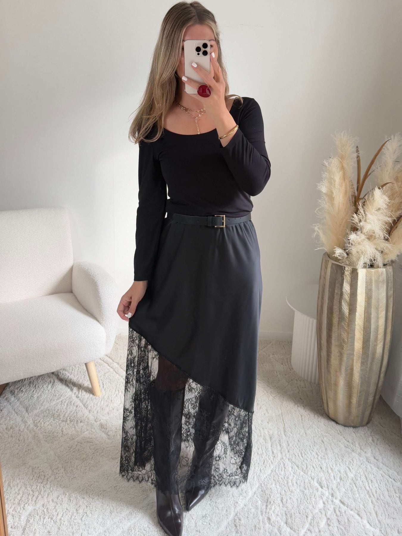 Jupe longue dentelle - Alison