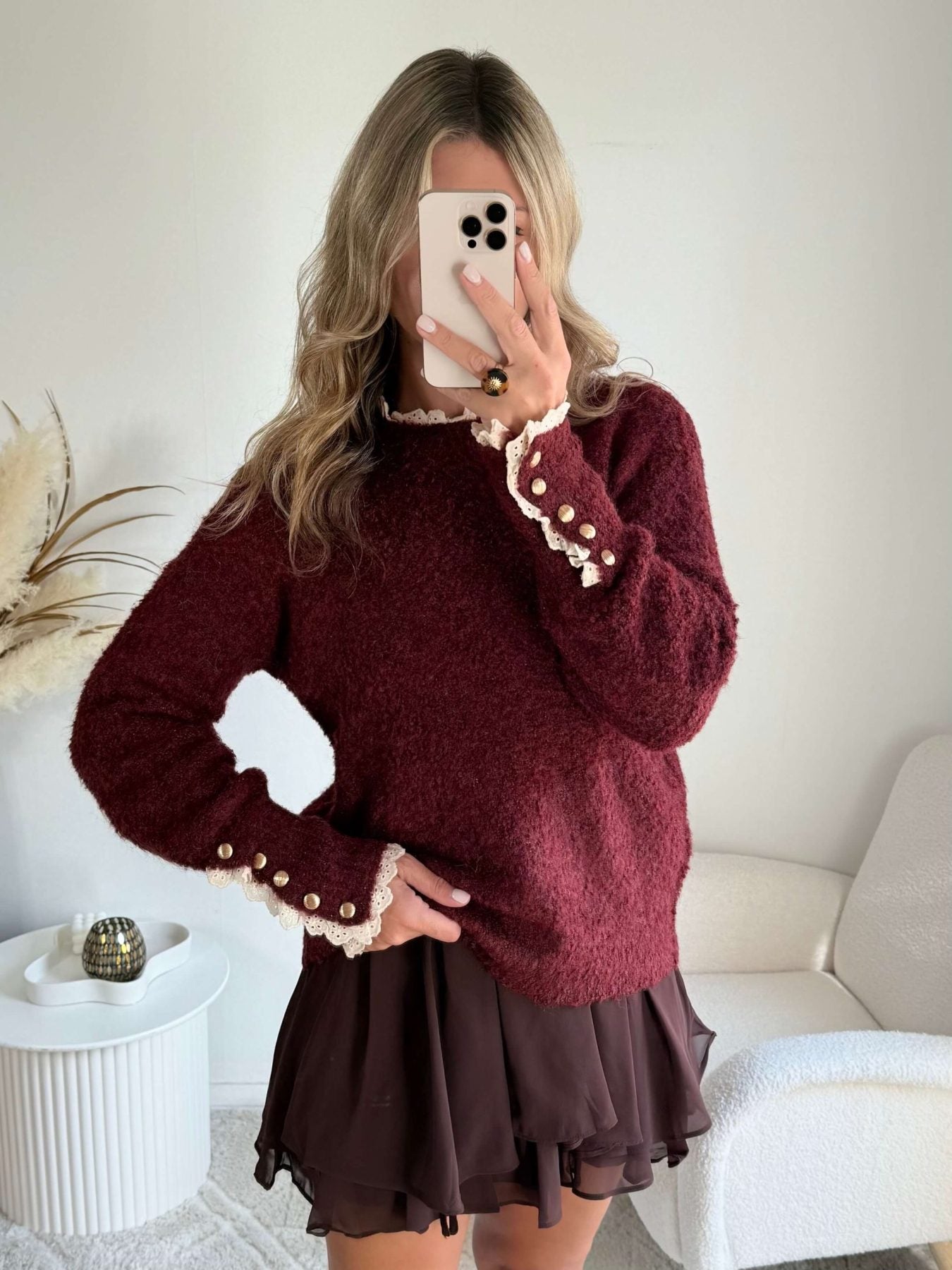 Pull bordeaux - Axel