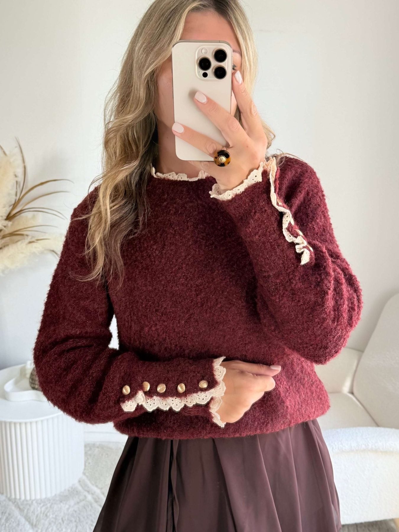 Pull bordeaux - Axel