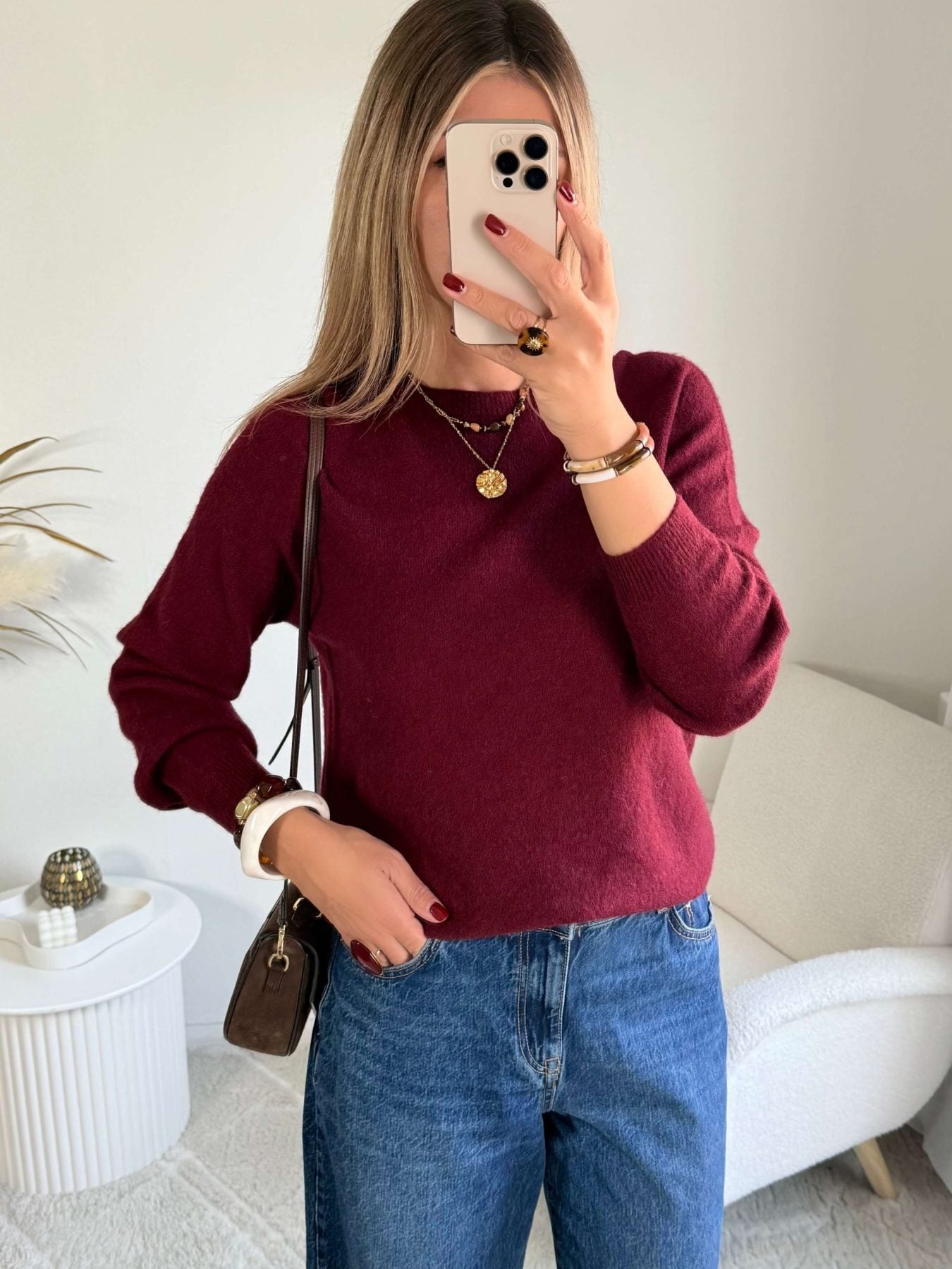 Pull fin bordeaux- Edme