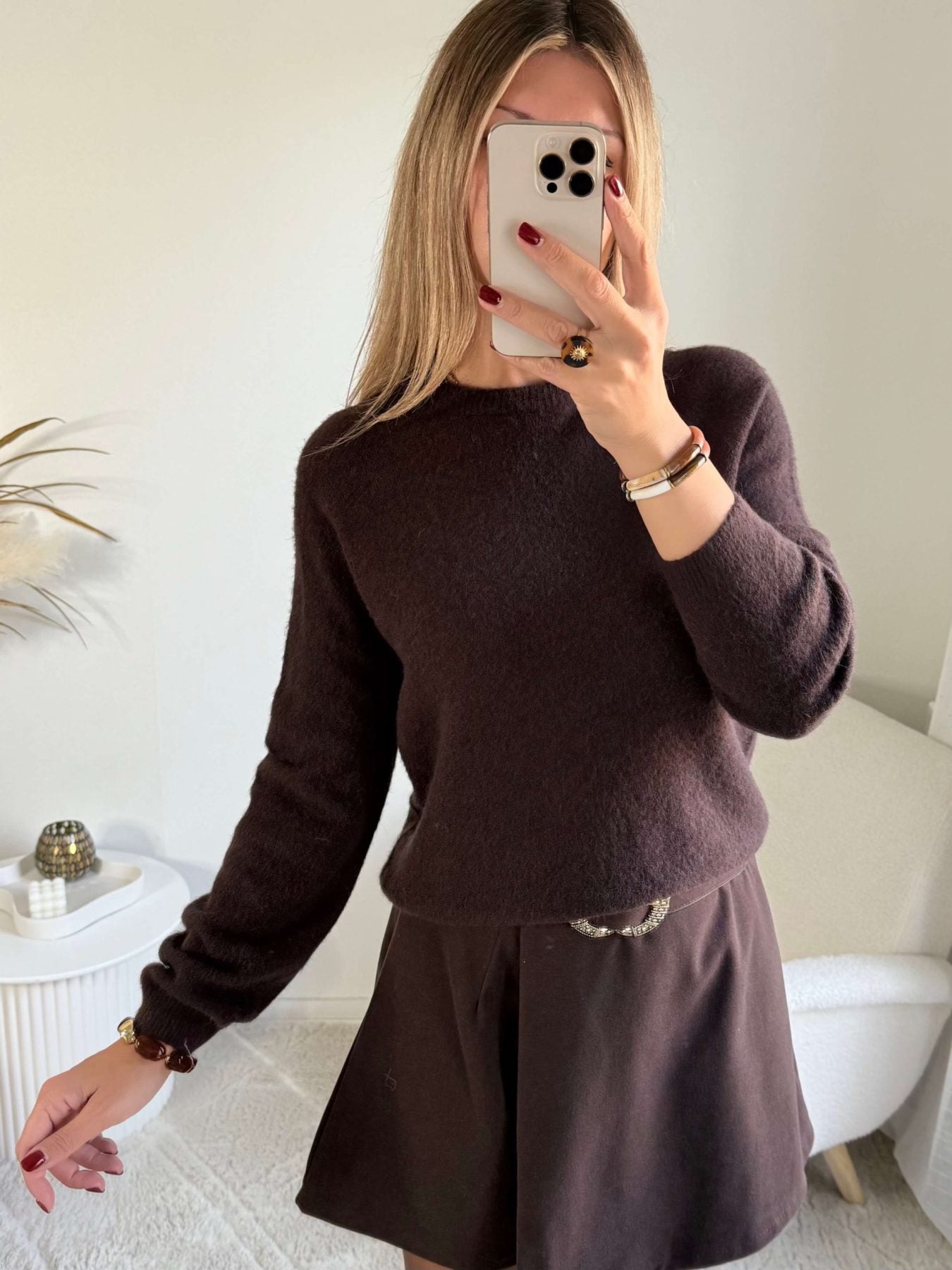 Pull fin chocolat - Edme