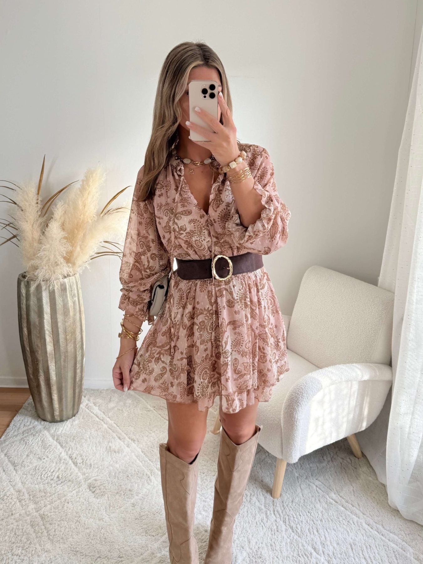 Robe bohème nude - Amélia