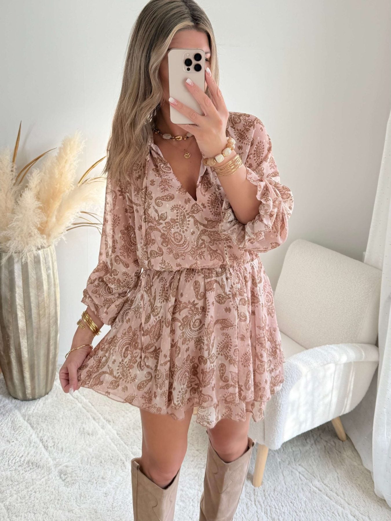 Robe bohème nude - Amélia