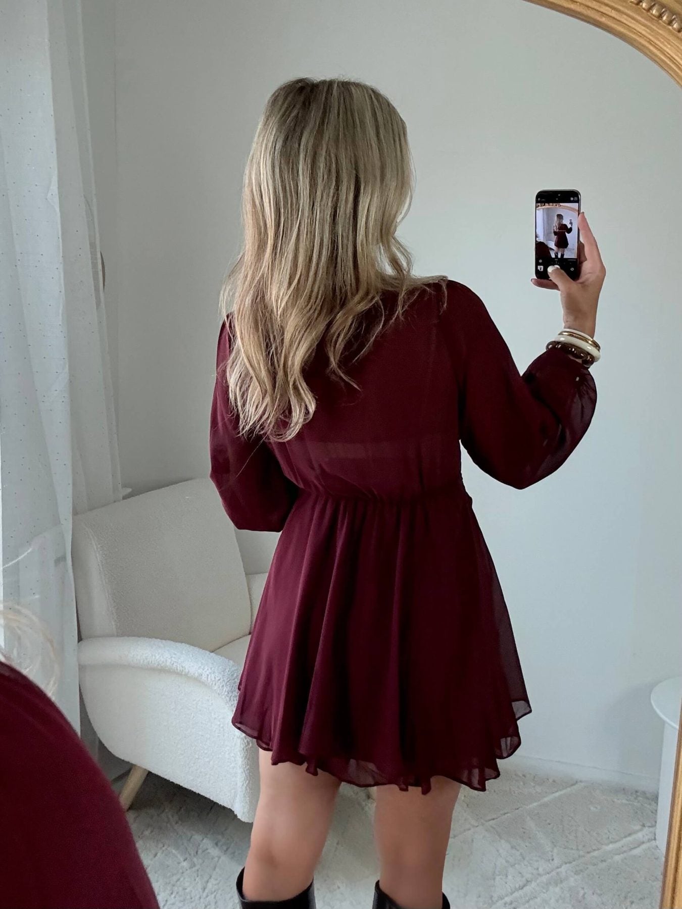 Robe courte bordeaux - Cali
