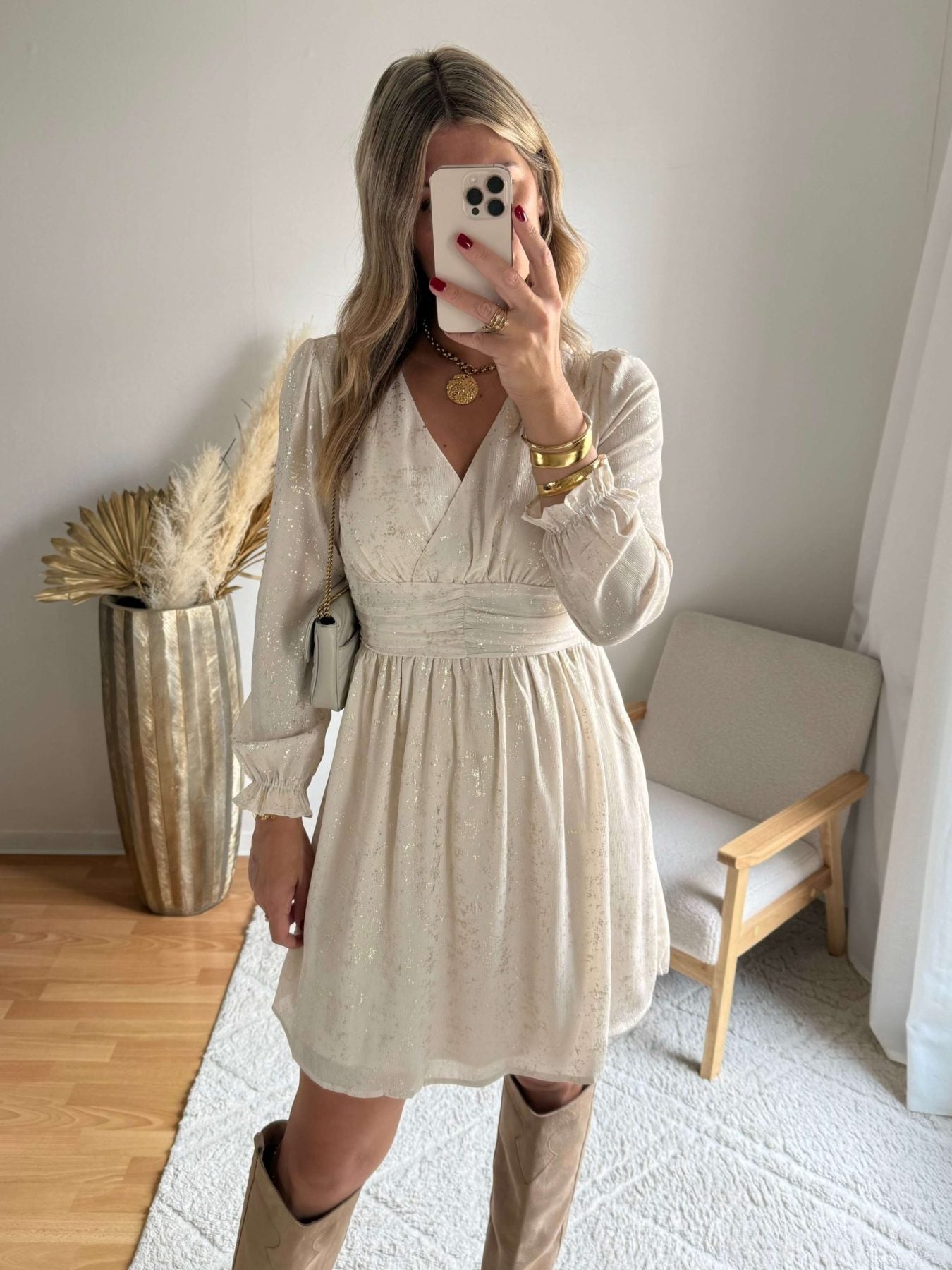 Robe courte beige - Romy
