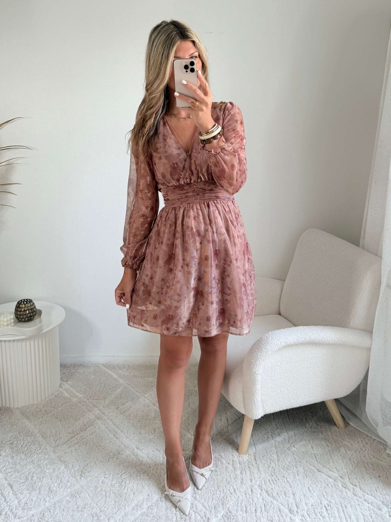 Robe courte irisée - Jade