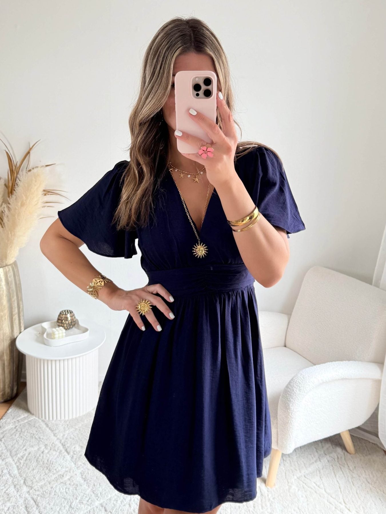 Robe courte marine - Diana