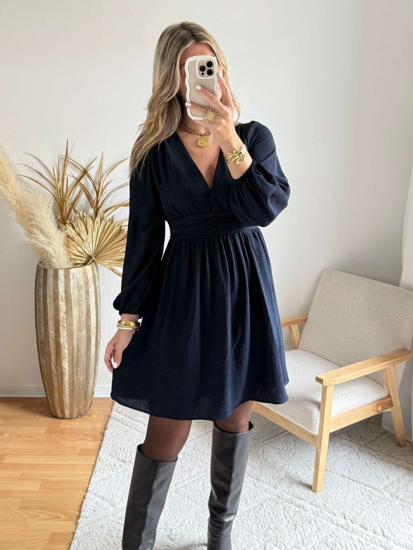 Robe courte marine - Lucie