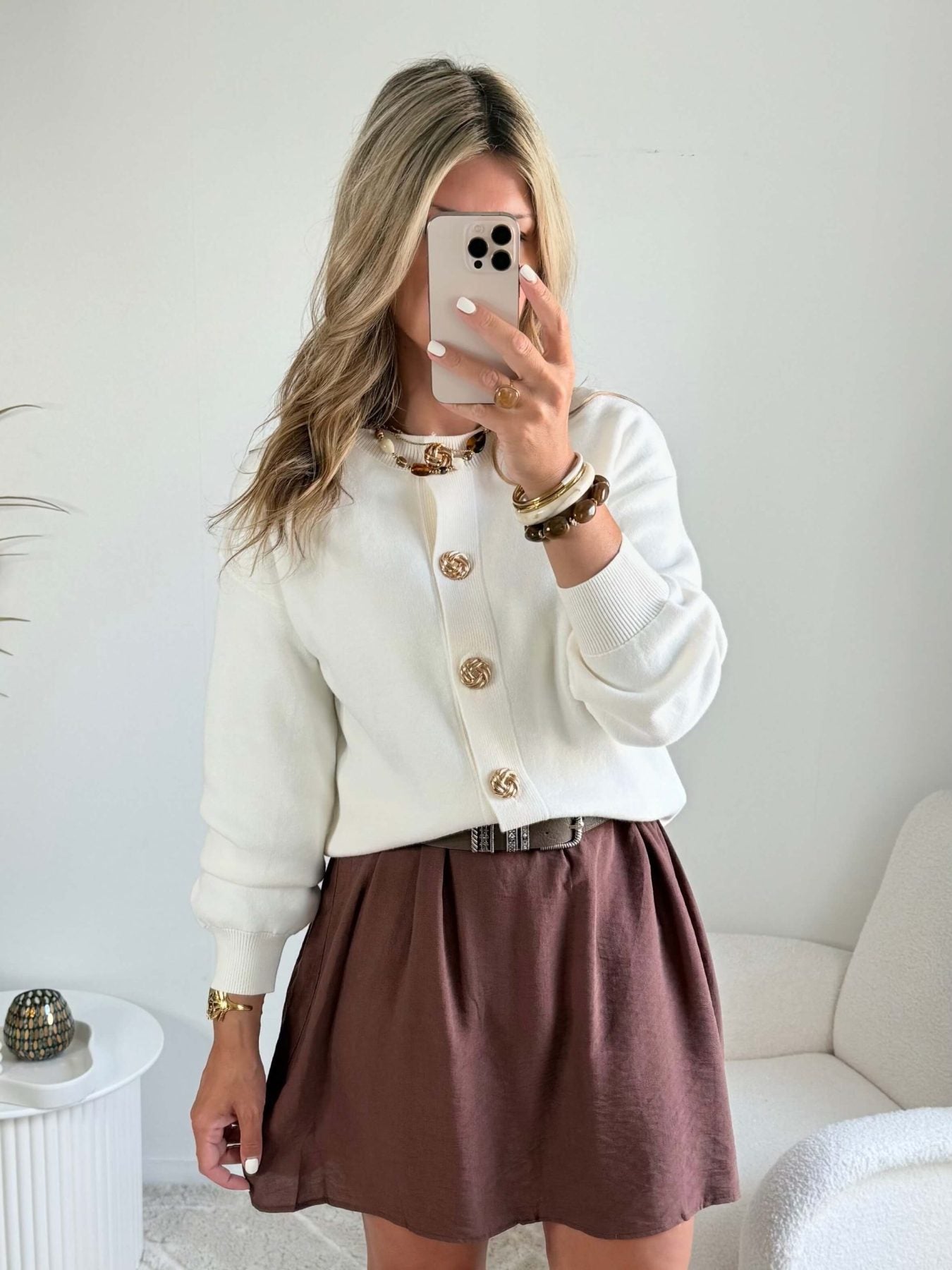 Robe courte marron - Margot