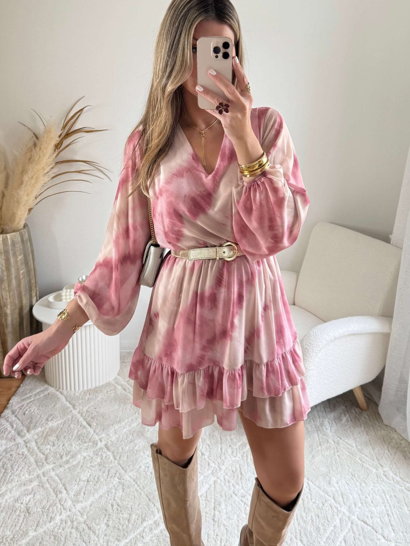 Robe motifs roses - Stacy
