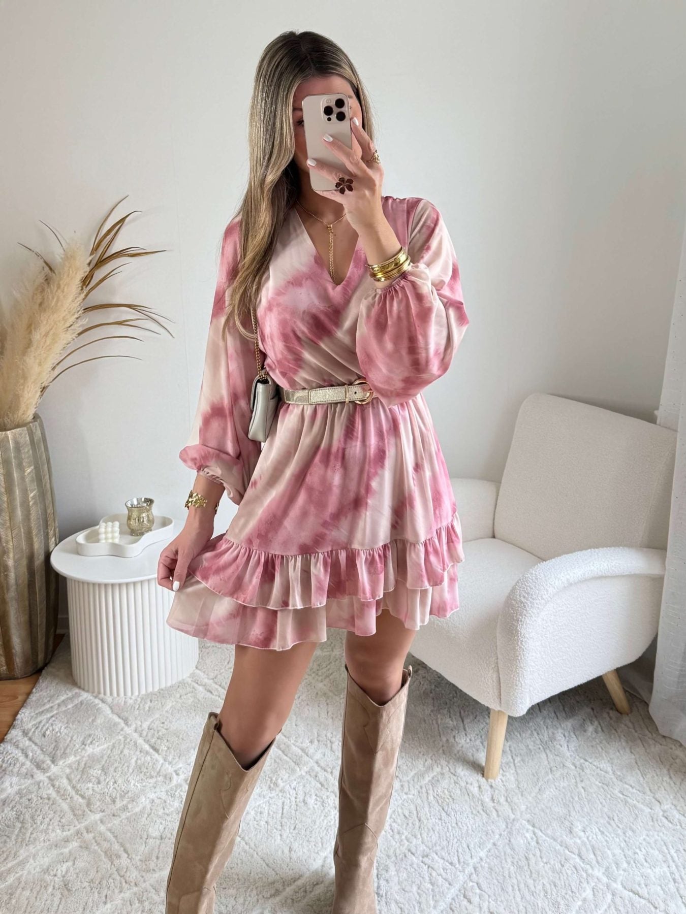 Robe motifs roses - Stacy