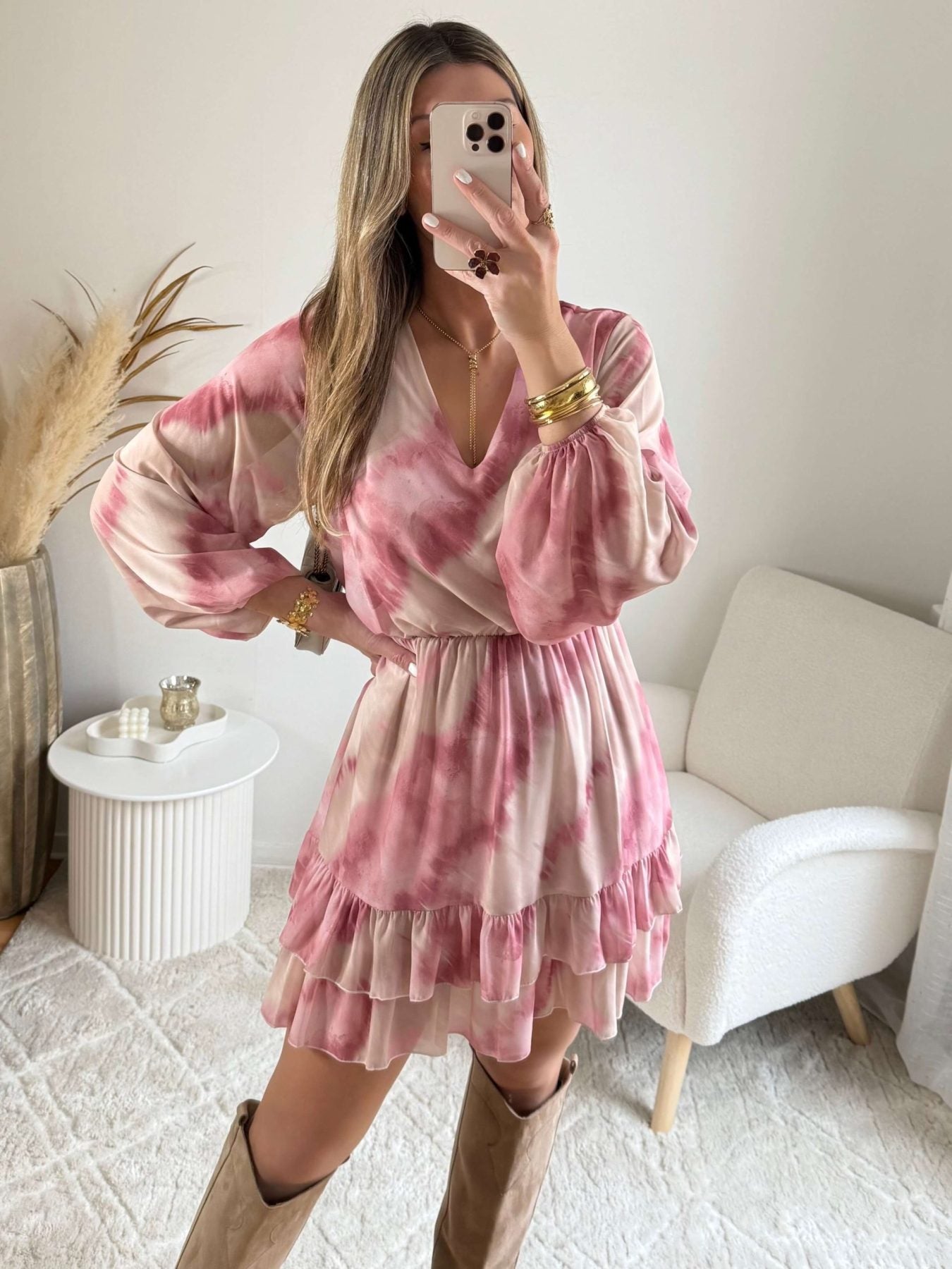 Robe motifs roses - Stacy