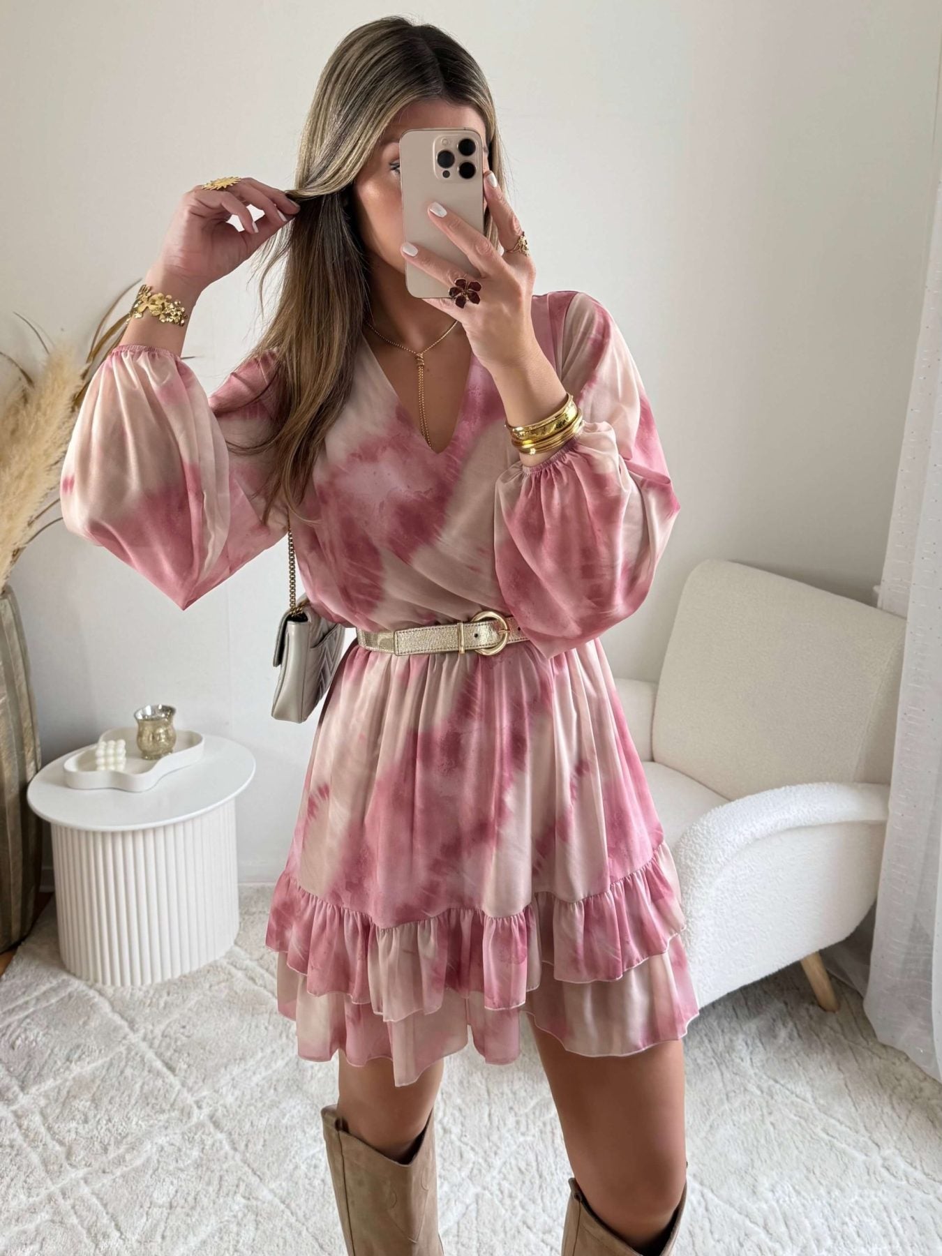 Robe motifs roses - Stacy
