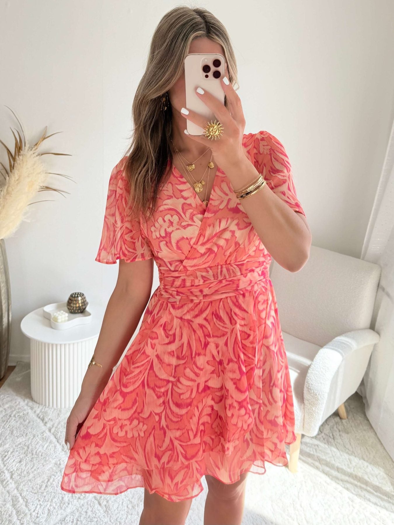 Robe corail - Lisa