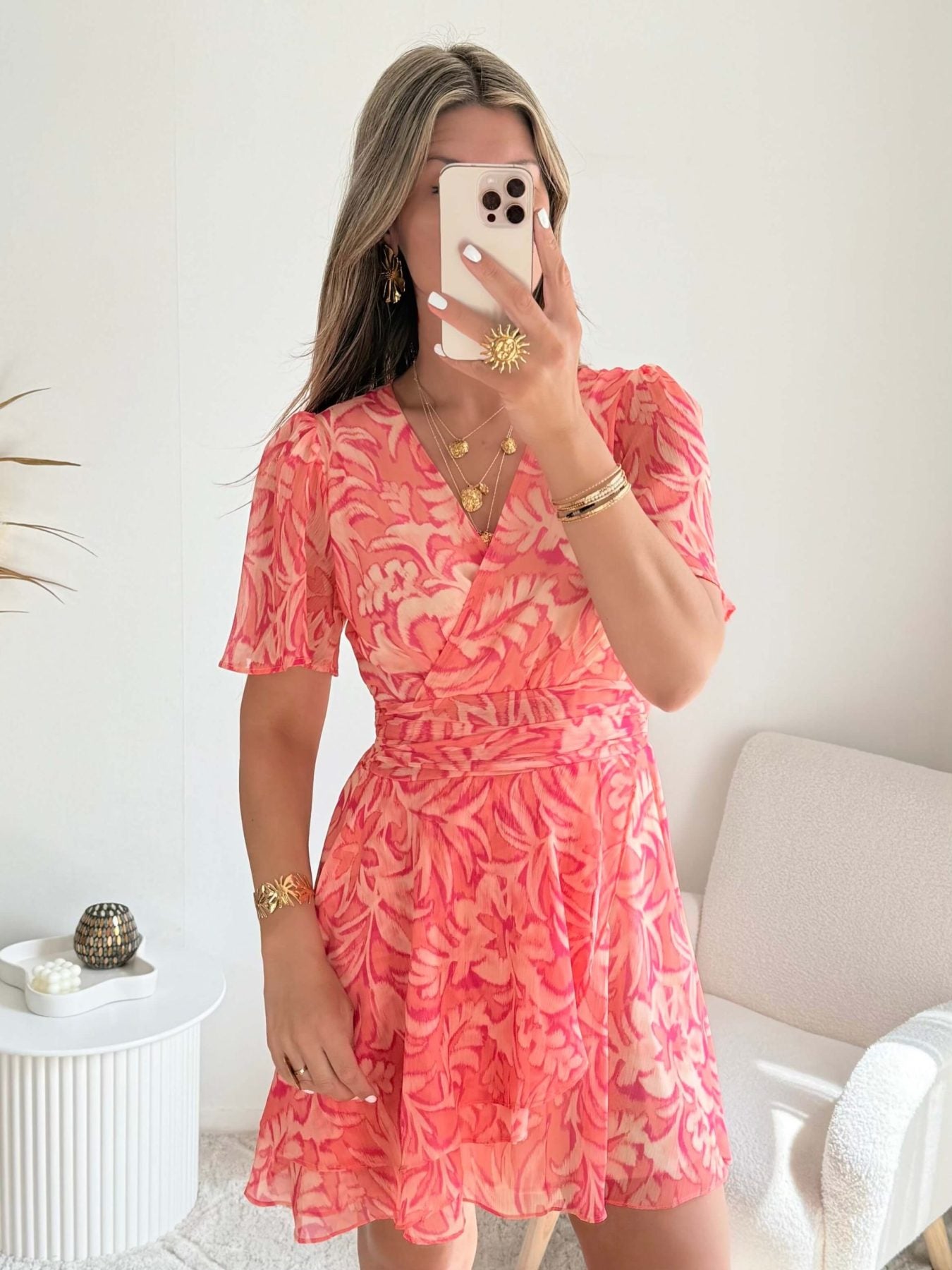 Robe corail - Lisa