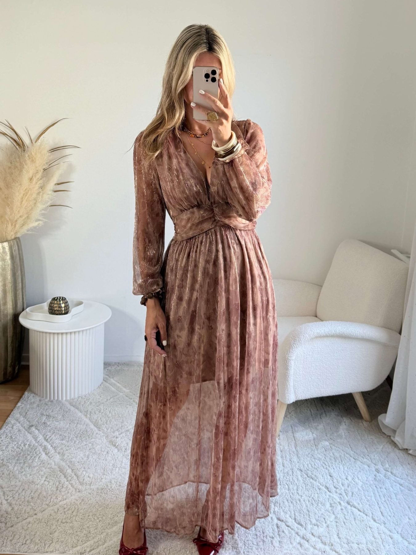 Robe longue irisée - Jade