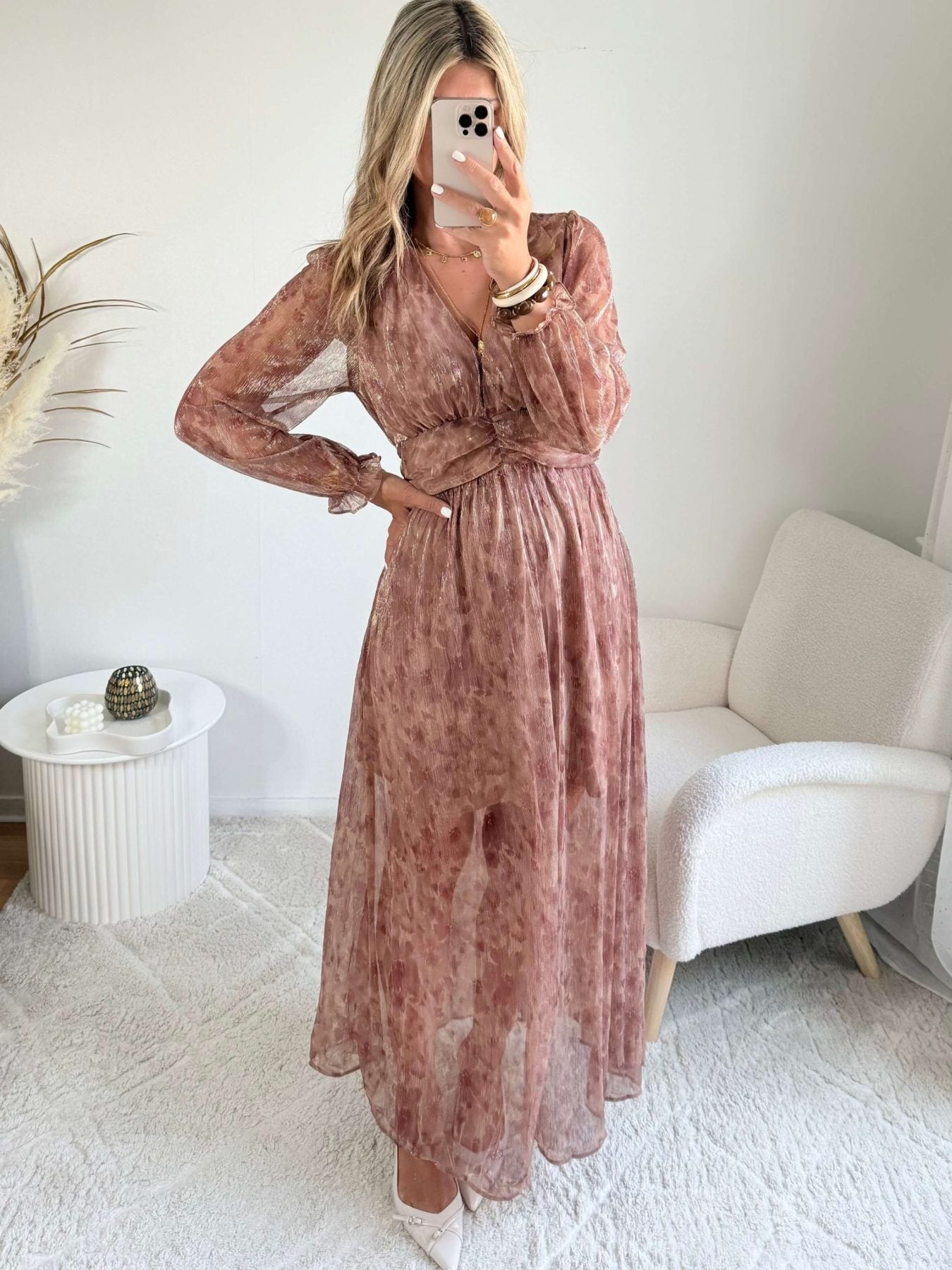 Robe longue irisée - Jade