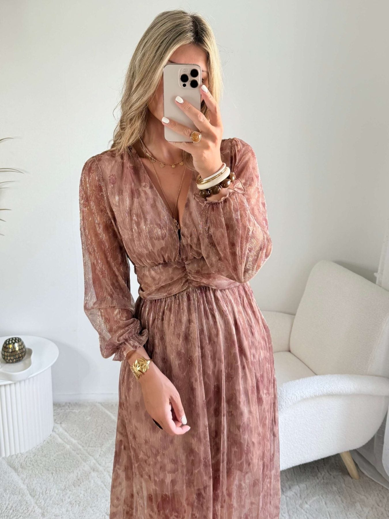 Robe longue irisée - Jade