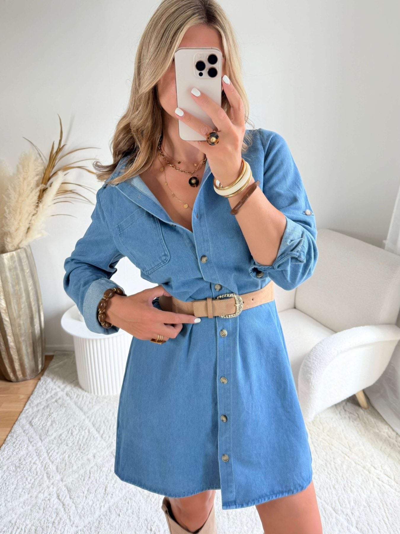 Robe droite en jean - Paula