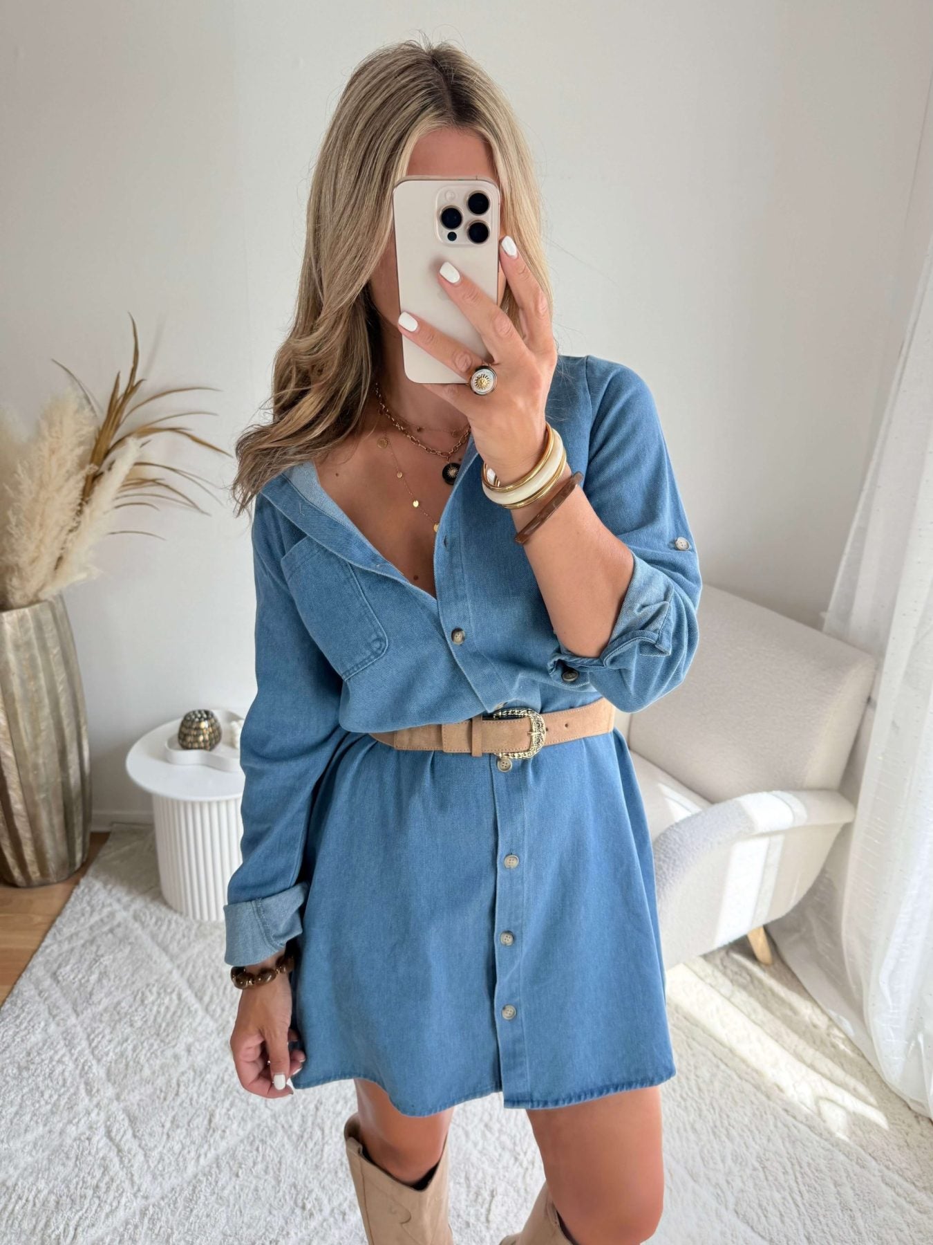 Robe droite en jean - Paula