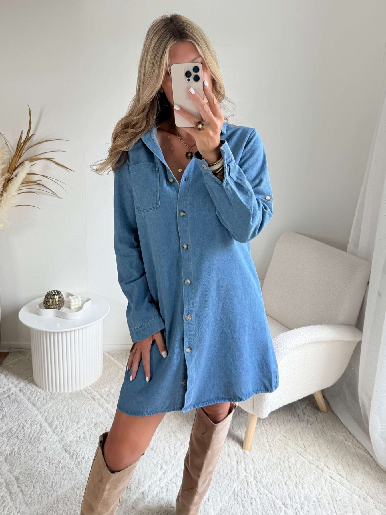 Robe droite en jean - Paula