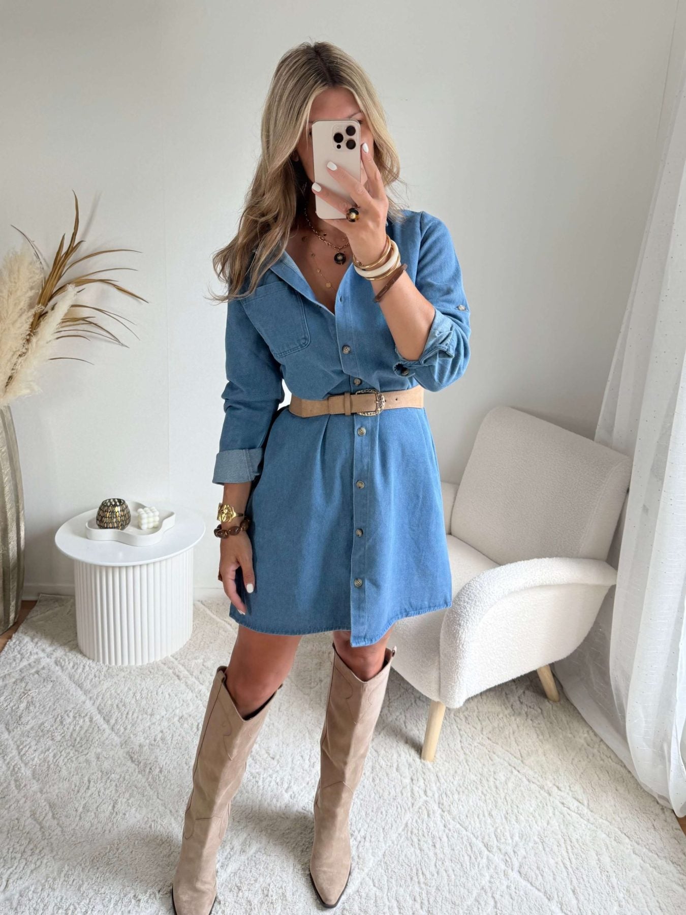 Robe droite en jean - Paula