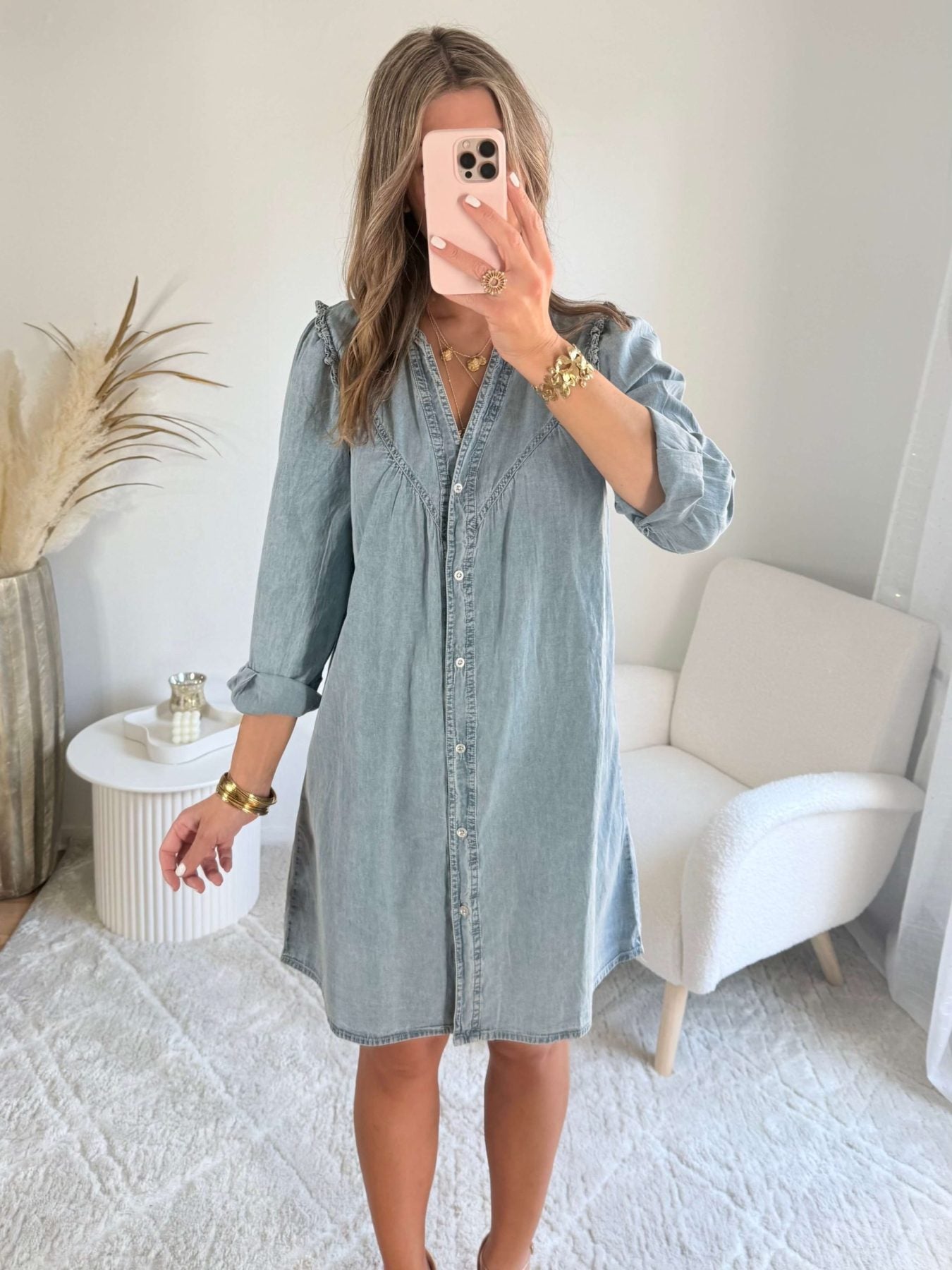 Robe chemise en jean - Sixtine