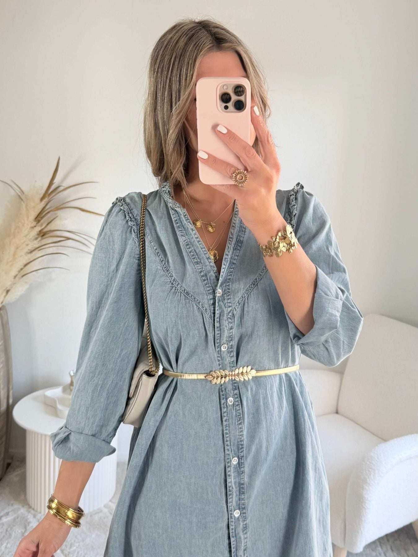 Robe chemise en jean - Sixtine