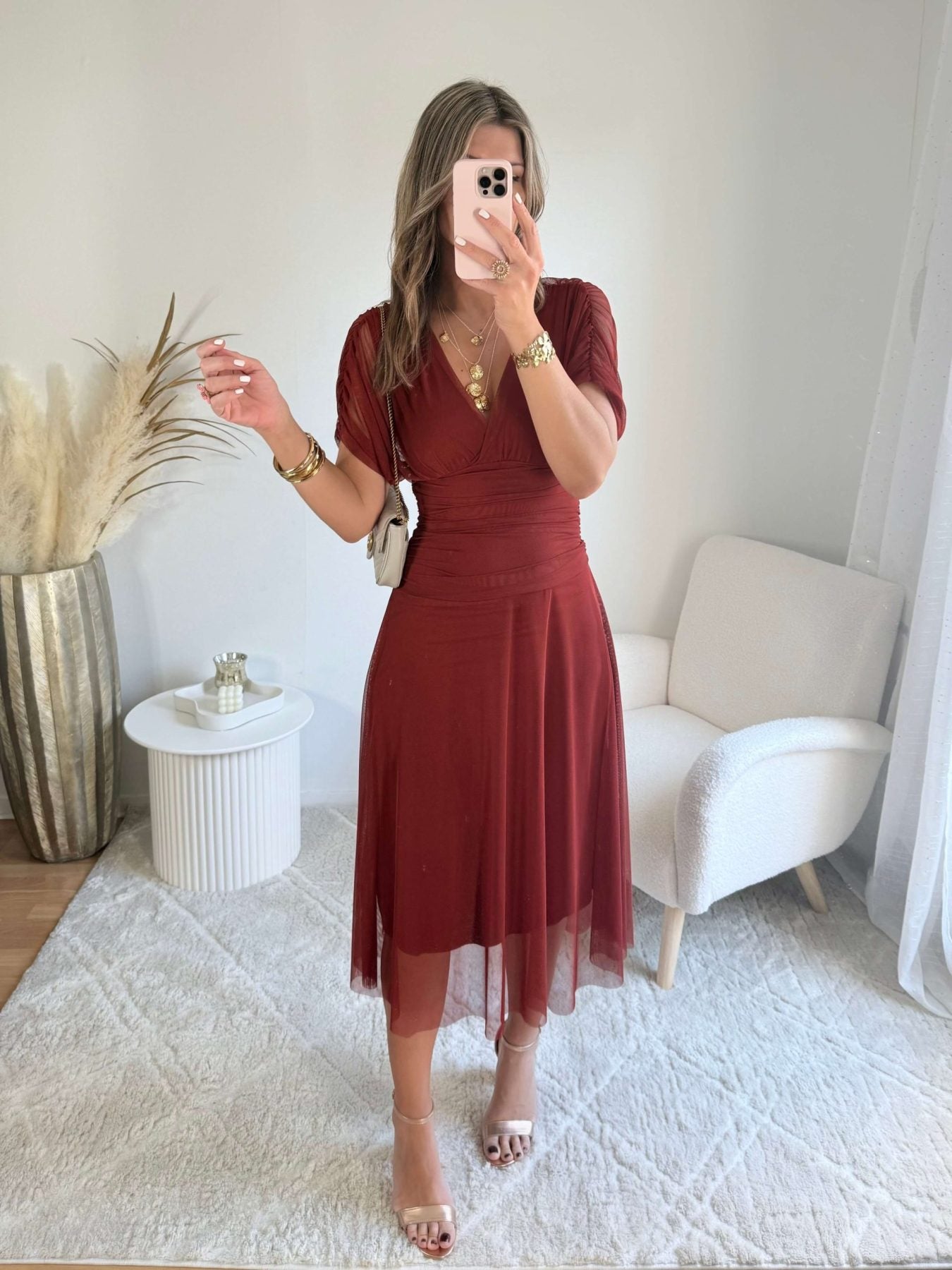 Robe en tulle terracotta - Léna