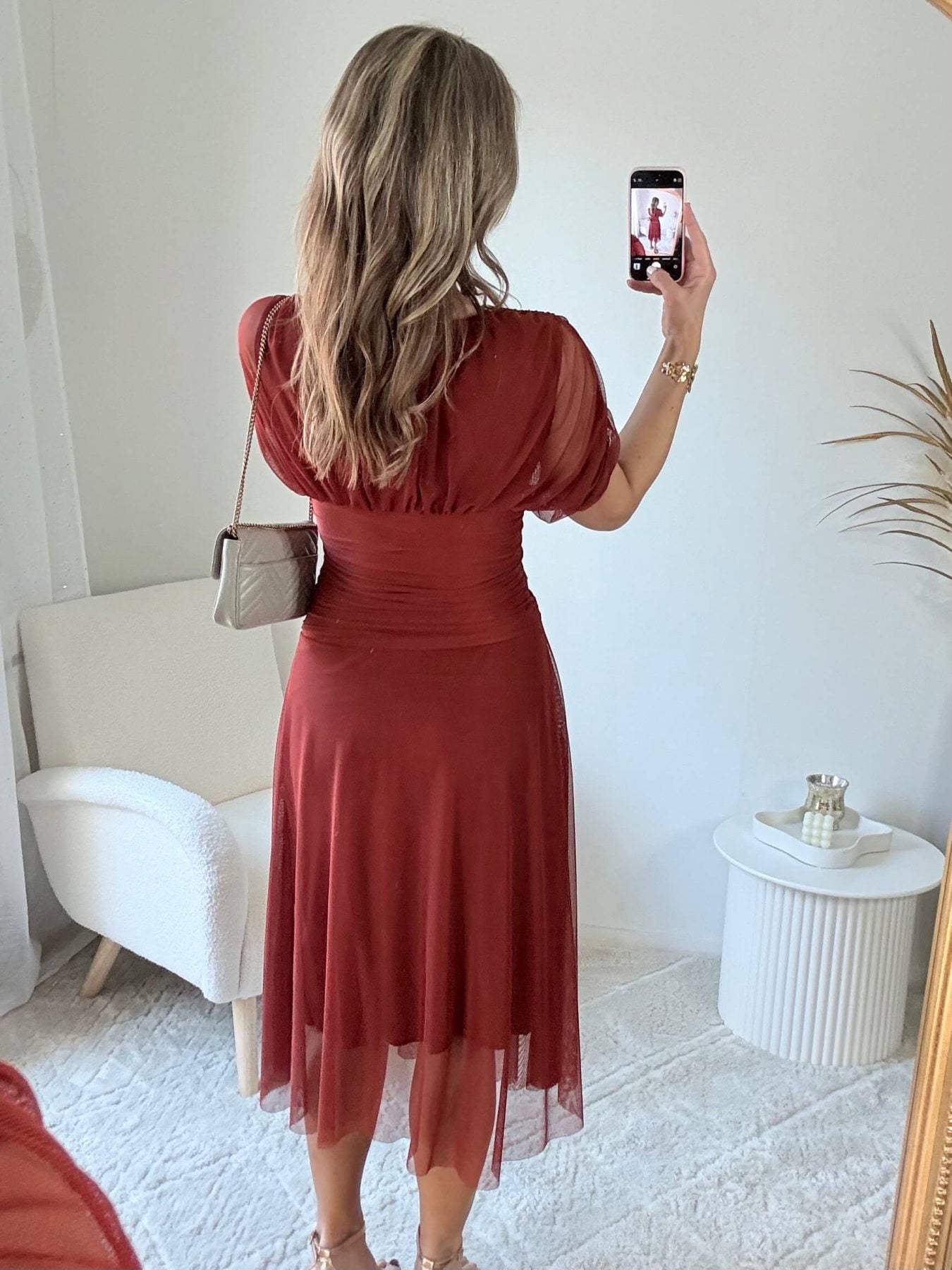 Robe en tulle terracotta - Léna