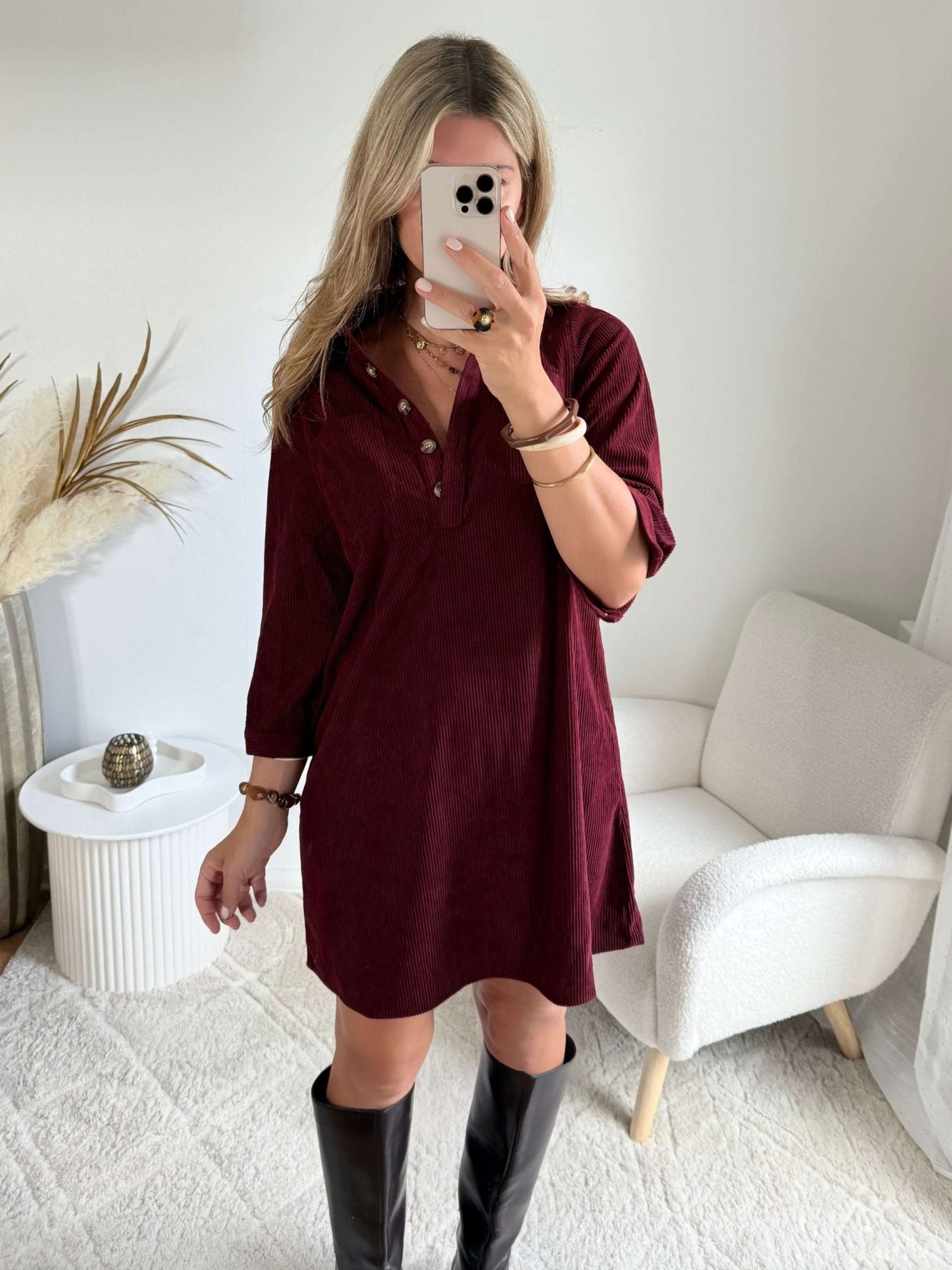 Robe en velours - Cécilia