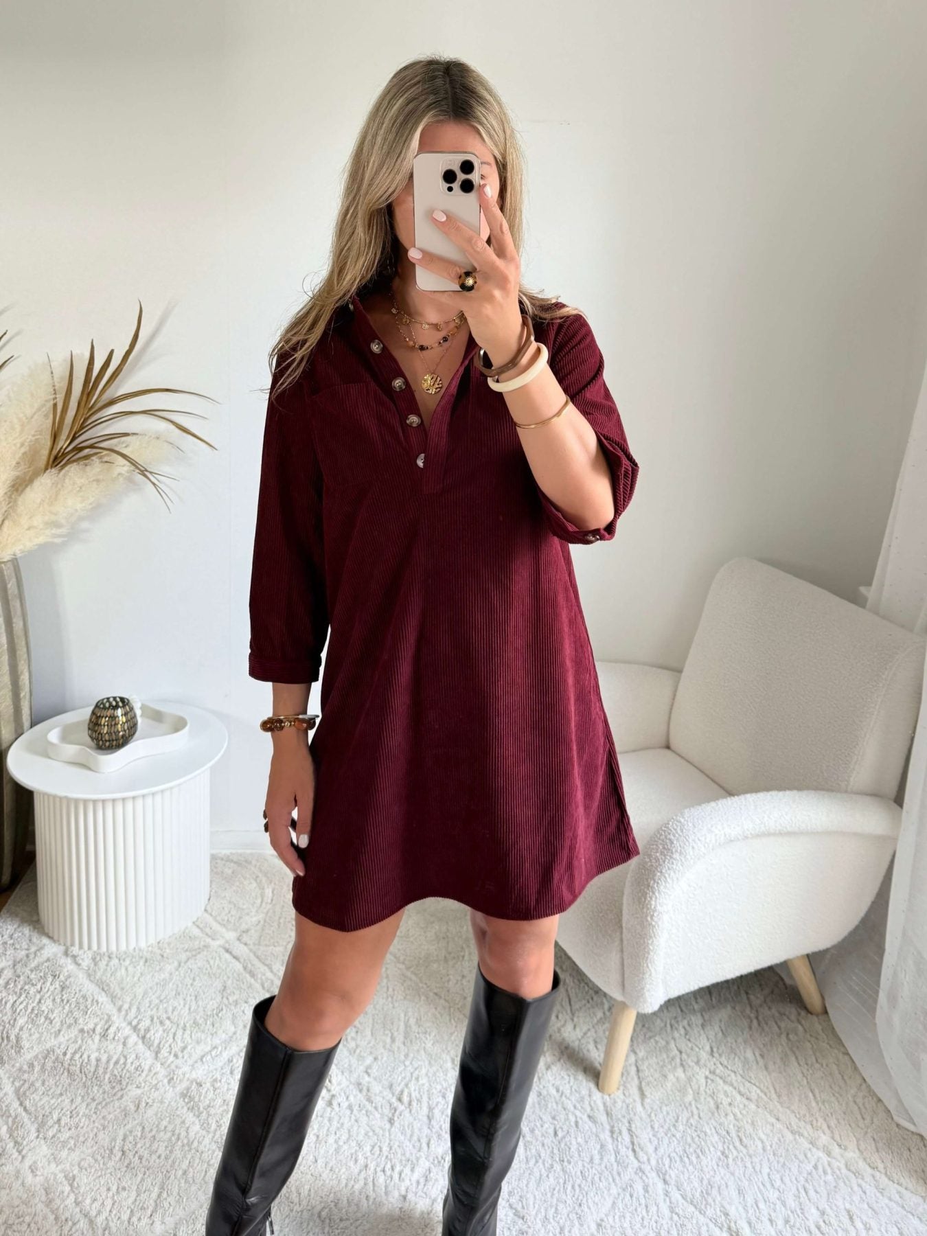 Robe en velours - Cécilia