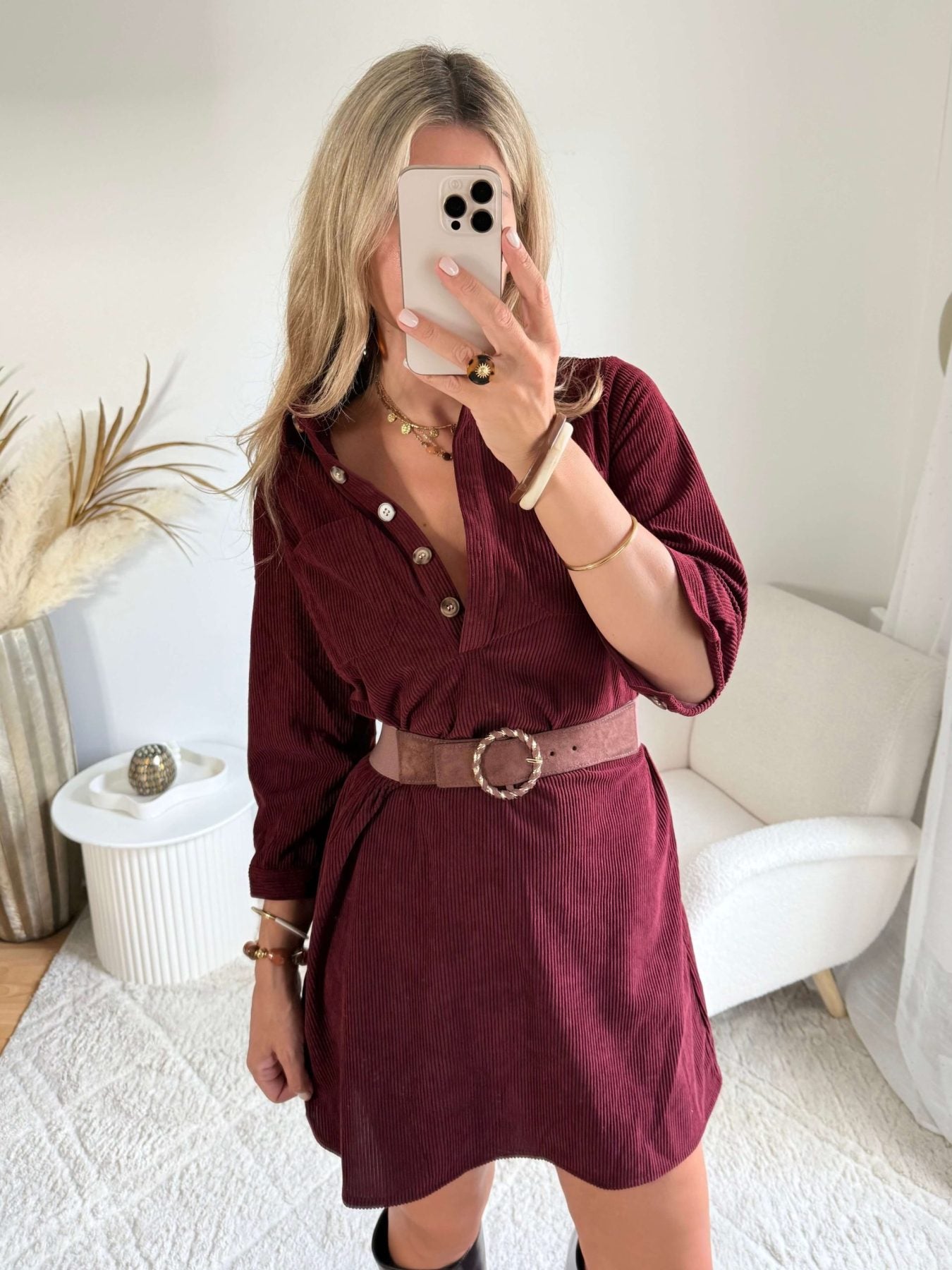 Robe en velours - Cécilia