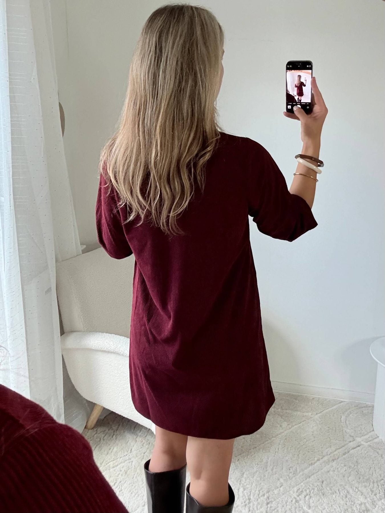 Robe en velours - Cécilia