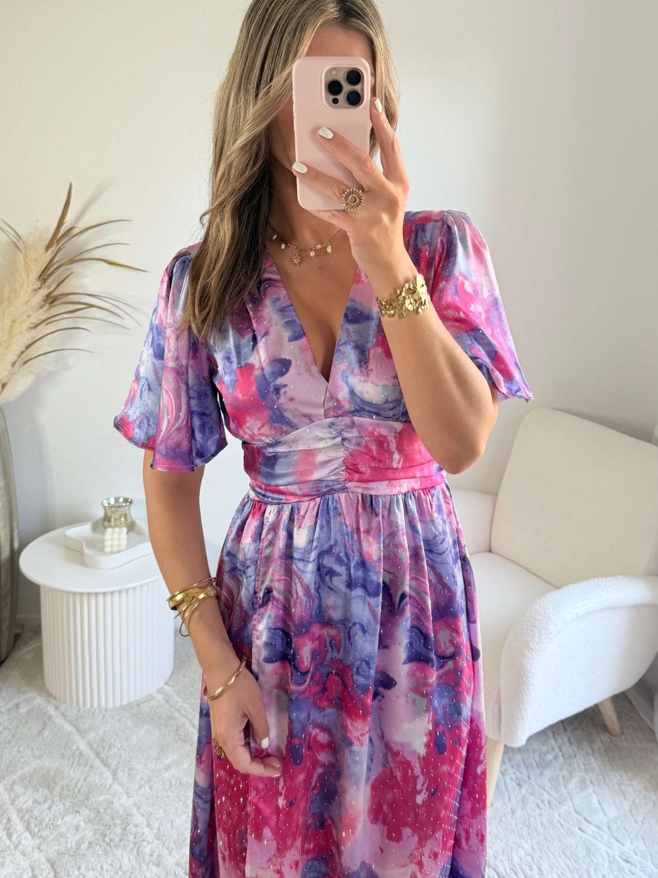 Robe fendue à strass - Alba