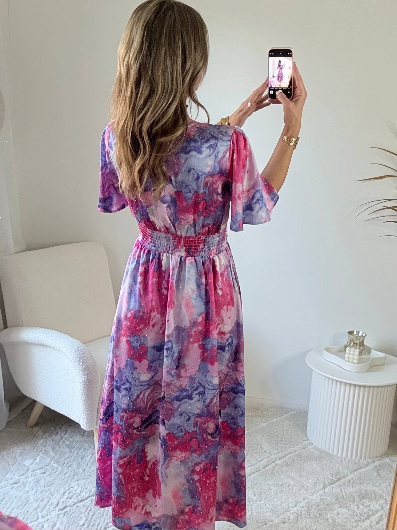 Robe fendue à strass - Alba