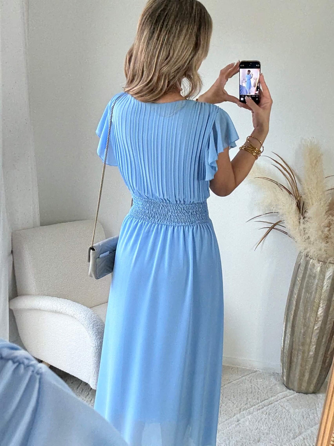 Robe longue femme bleu clair cérémonie - Zoé - Easy Dressing