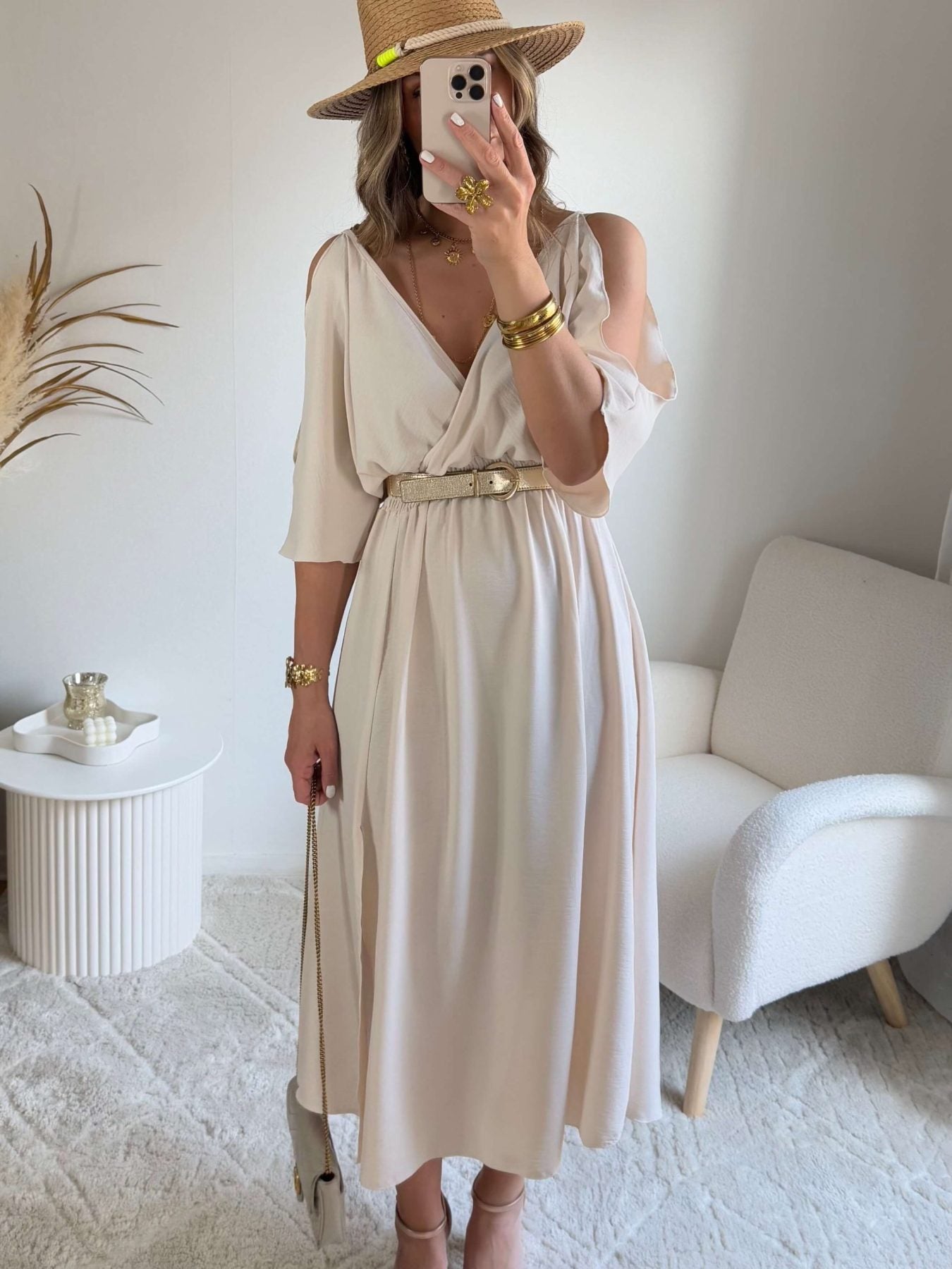 Robe longue bohème écrue - Dita