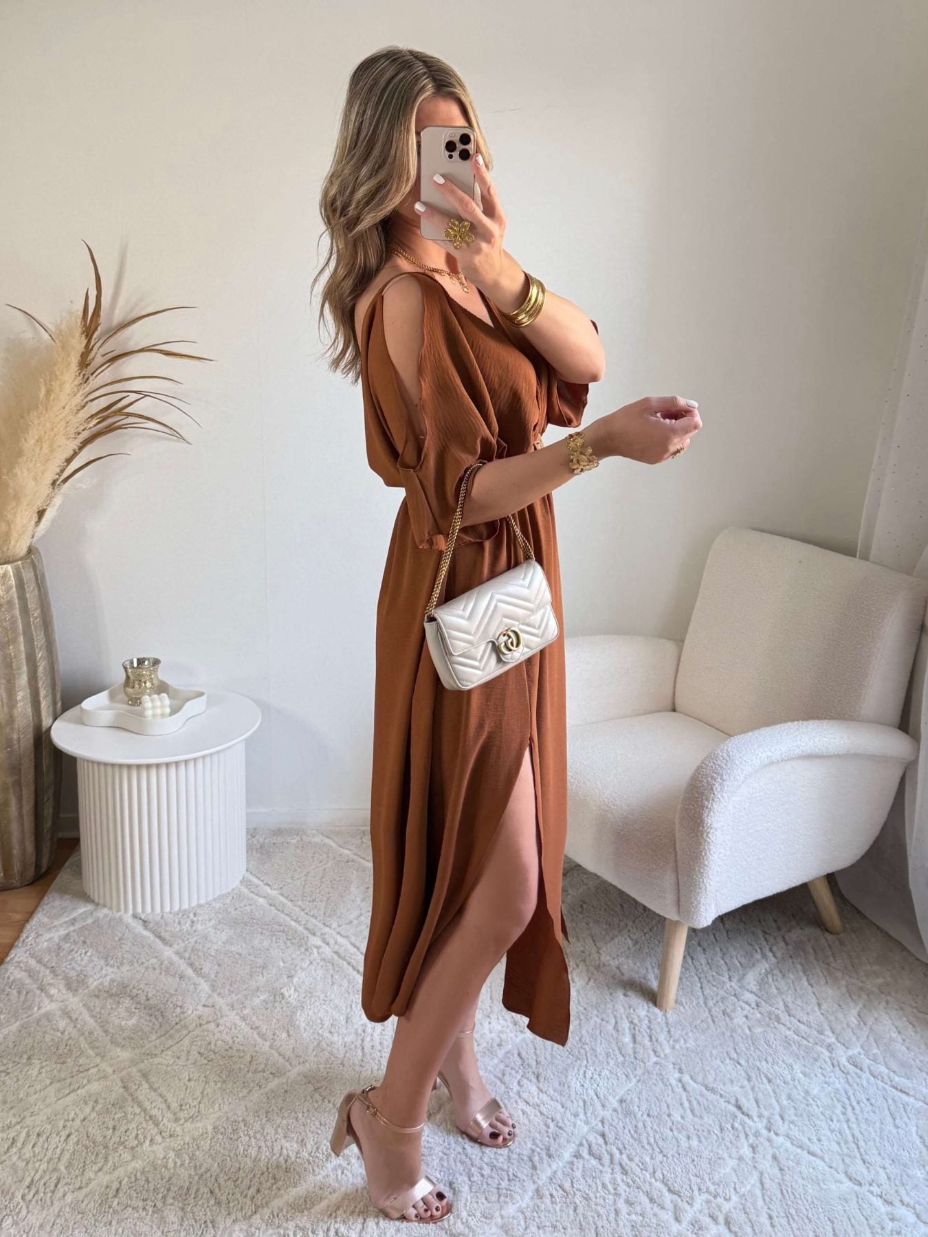 Robe longue bohème marron - Dita